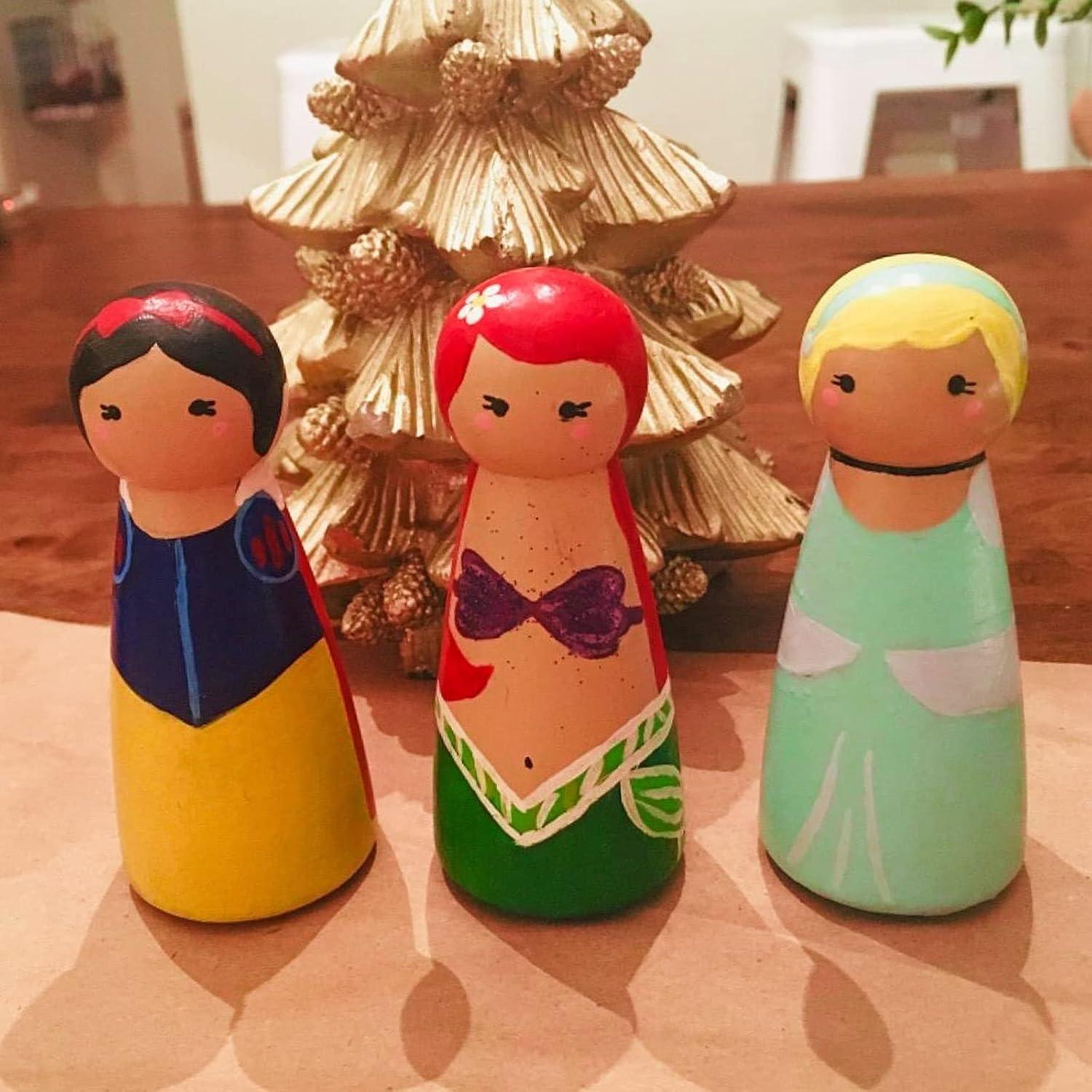 Muñecas de Madera SINJEUN 40 Pcs 8.89 cm para Manualidades