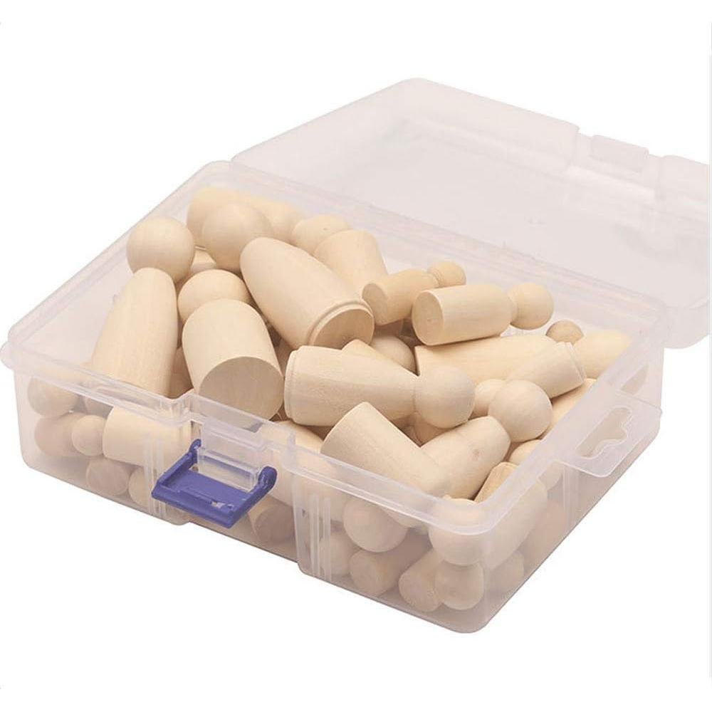 Paquete de 50 Muñecos de Madera Keledz para Manualidades