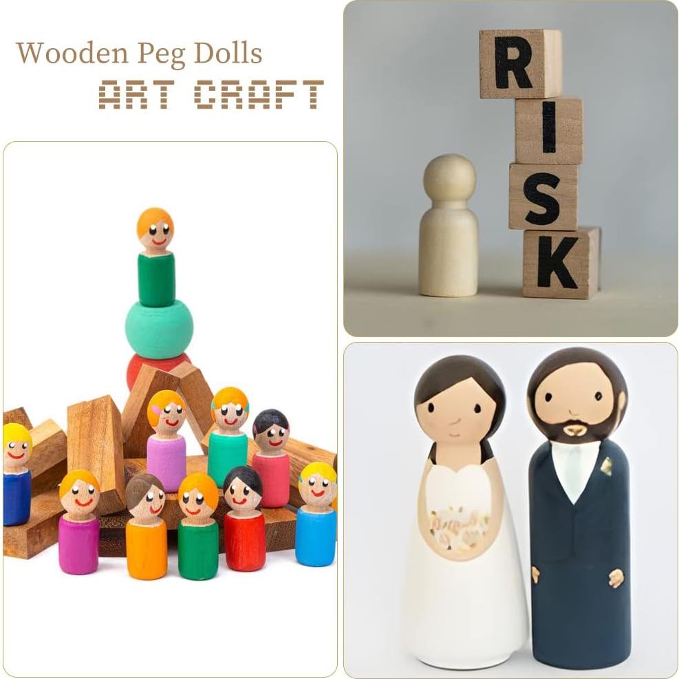 Muñecas de Madera sin Terminar Hagao 50 Piezas para Manualidades