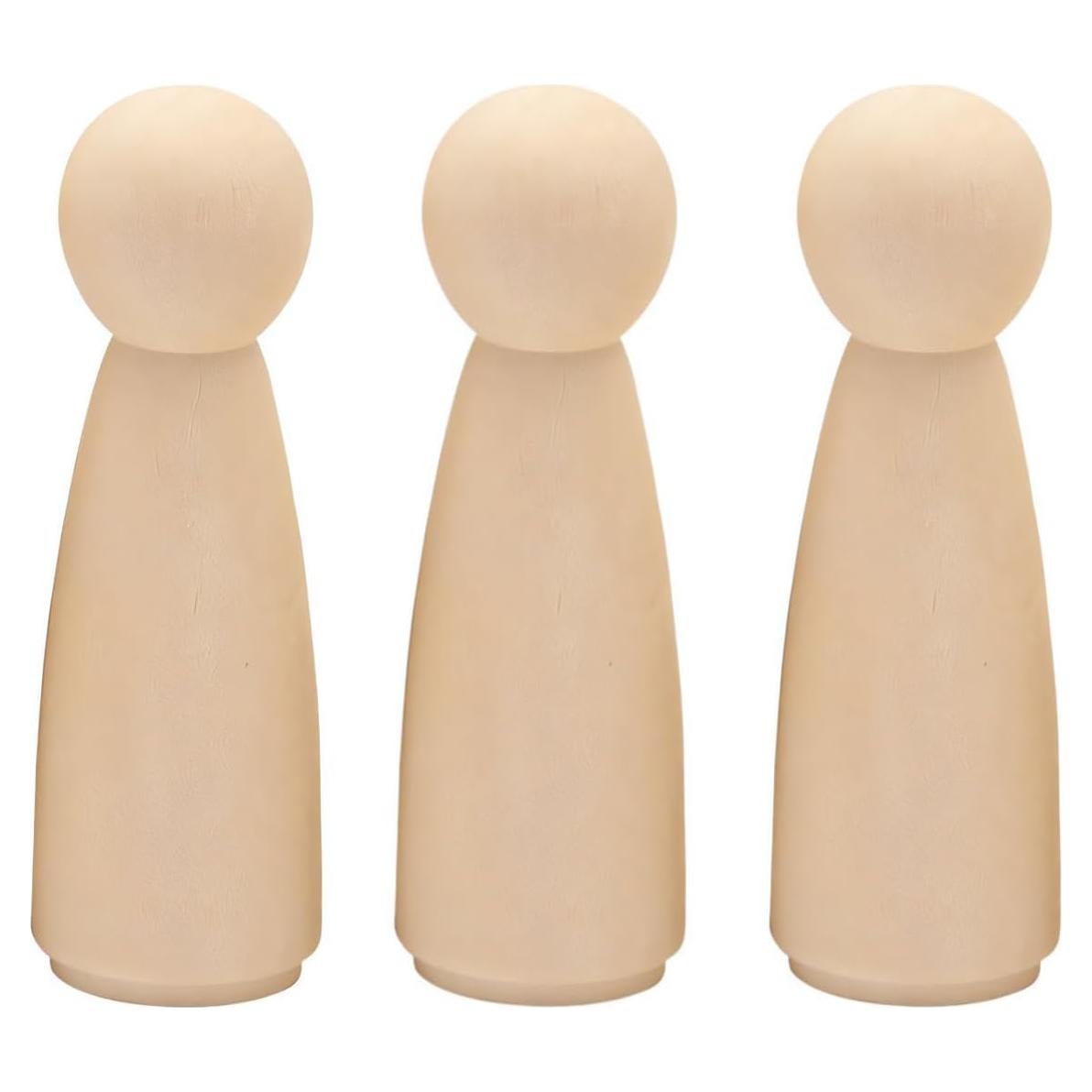 Cuerpo de muñeca de madera natural Todo en Uno 55mm 10pcs
