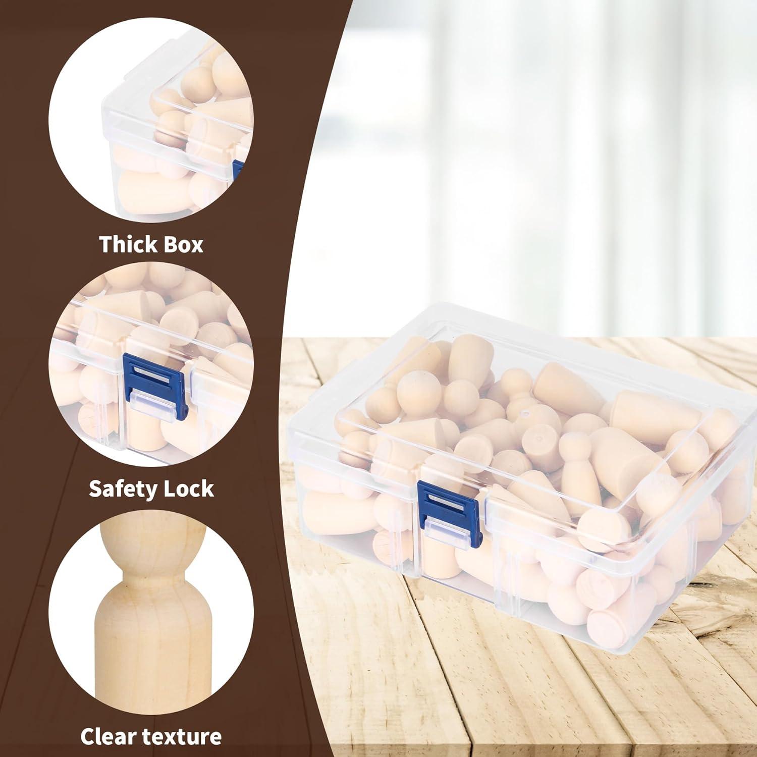 Paquete de 100 Muñecos de Madera KEJJNYER con Pinchos