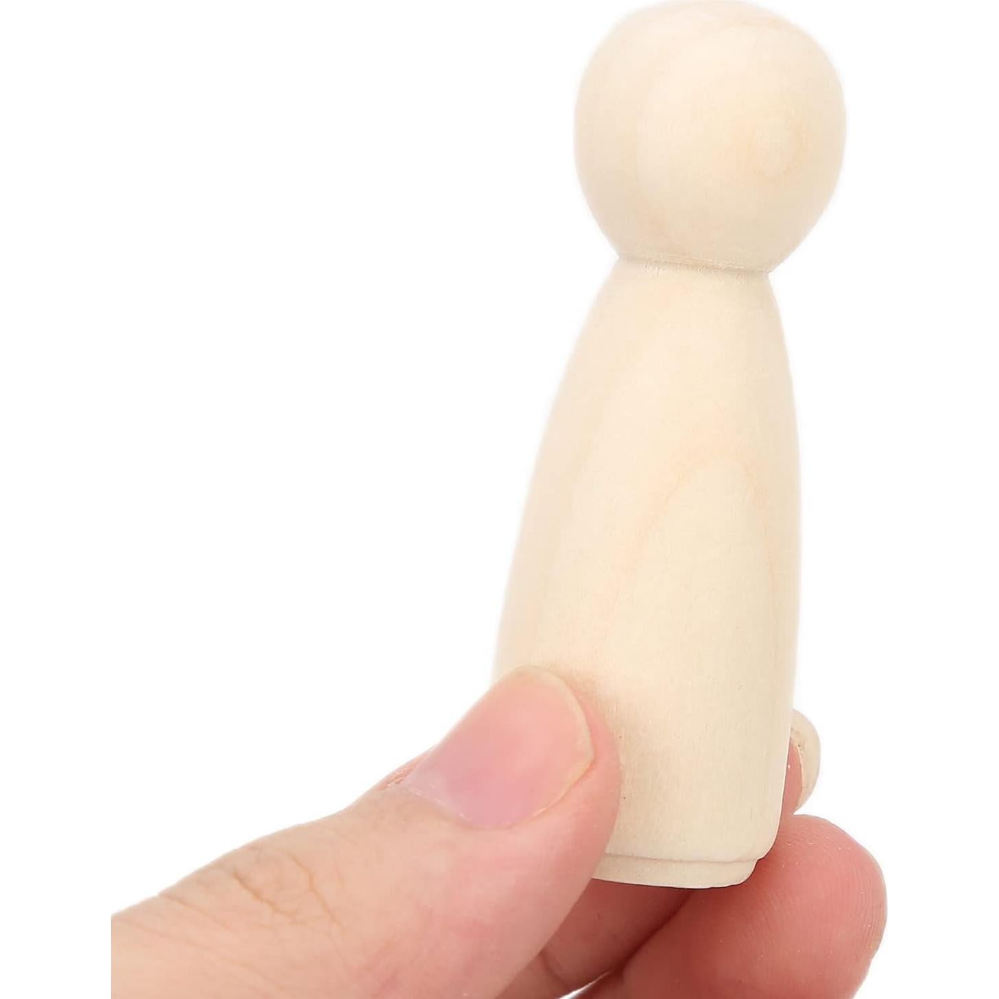 10 Muñecos de Madera Sin Terminar Pssopp 75mm para Pintar