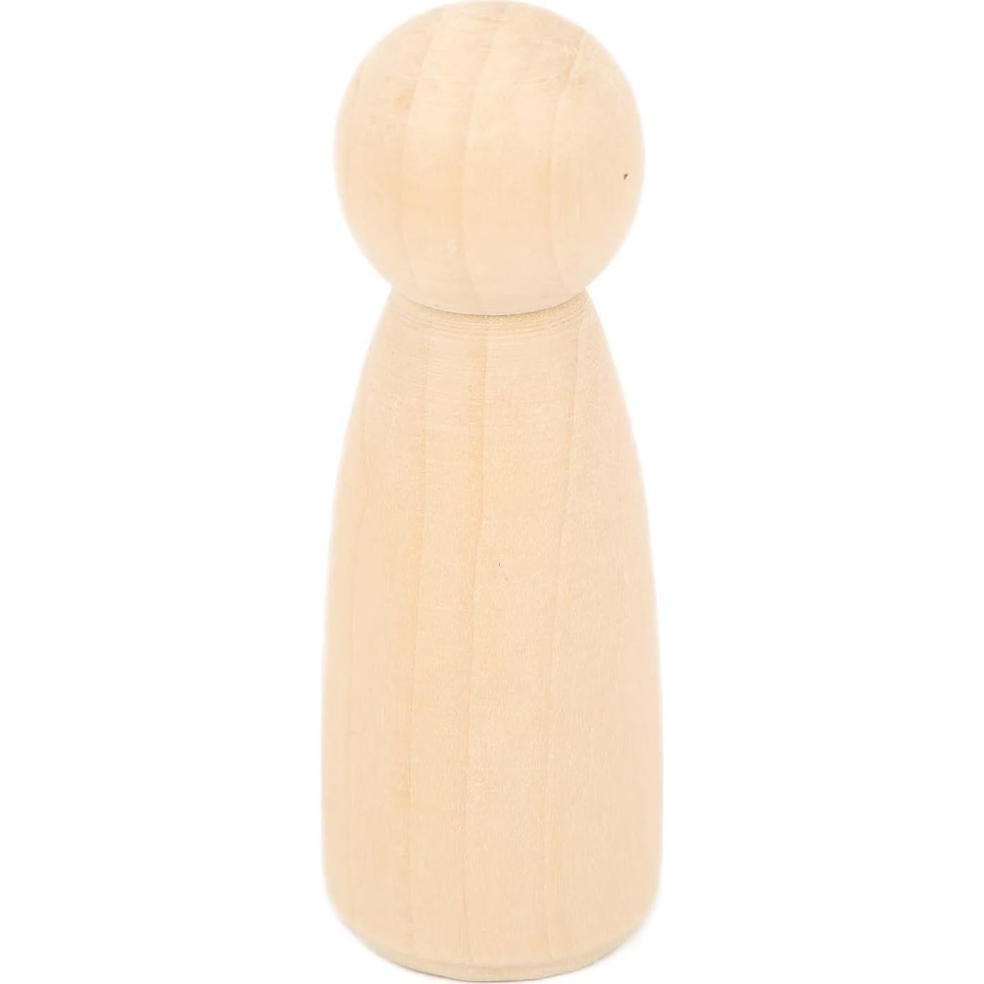 10 Muñecos de Madera Sin Terminar Pssopp 75mm para Pintar