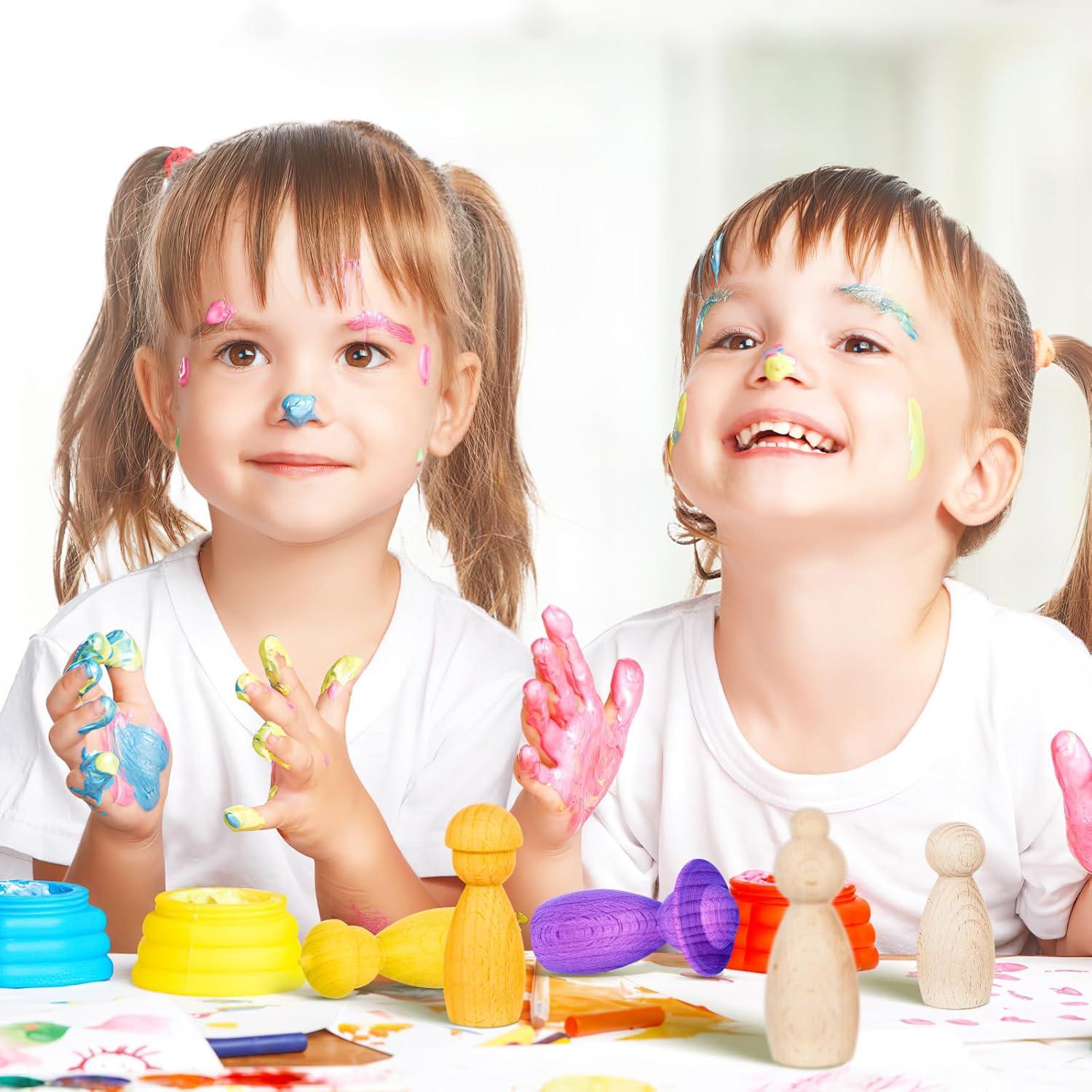 Muñecos de Madera para Manualidades DIY MAGICLULU - 5 Piezas