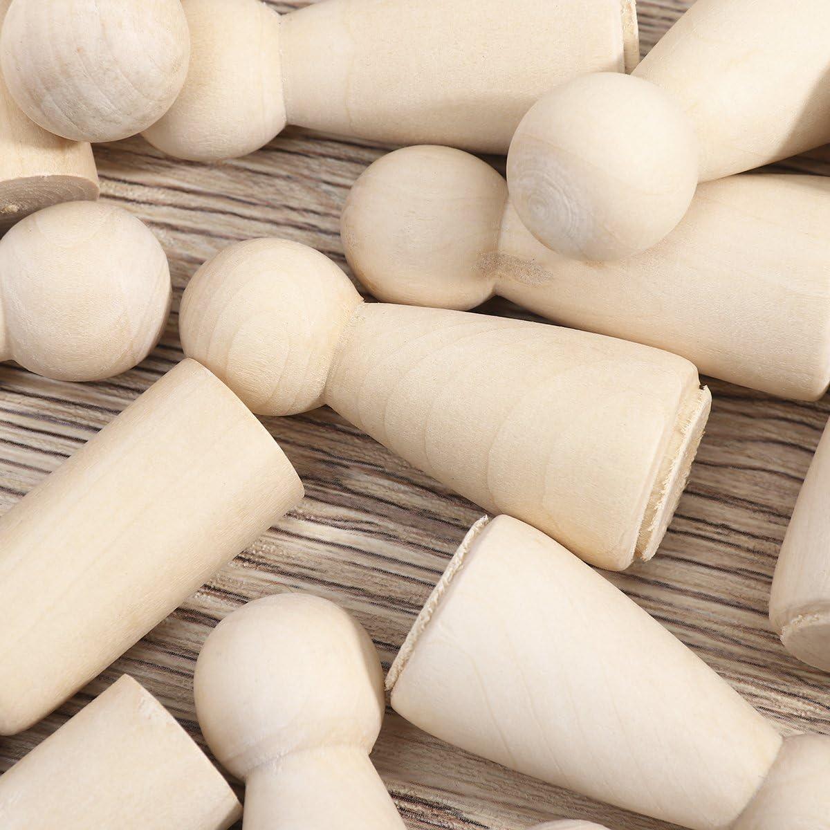 Muñecas de Madera ULTNICE 20 Piezas para Manualidades DIY