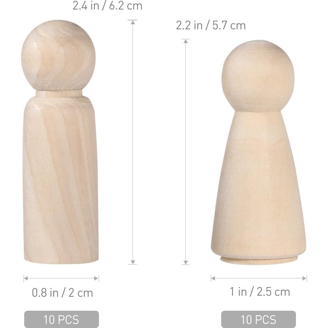 Muñecas de Madera ULTNICE 20 Piezas para Manualidades DIY