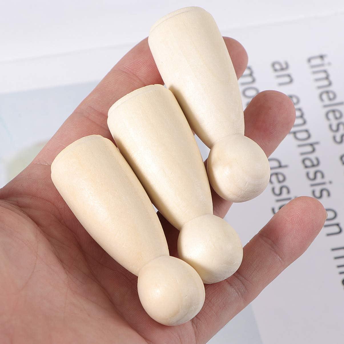 Muñecas de Madera Sin Terminar Kisangel 20 Piezas 6.5cm