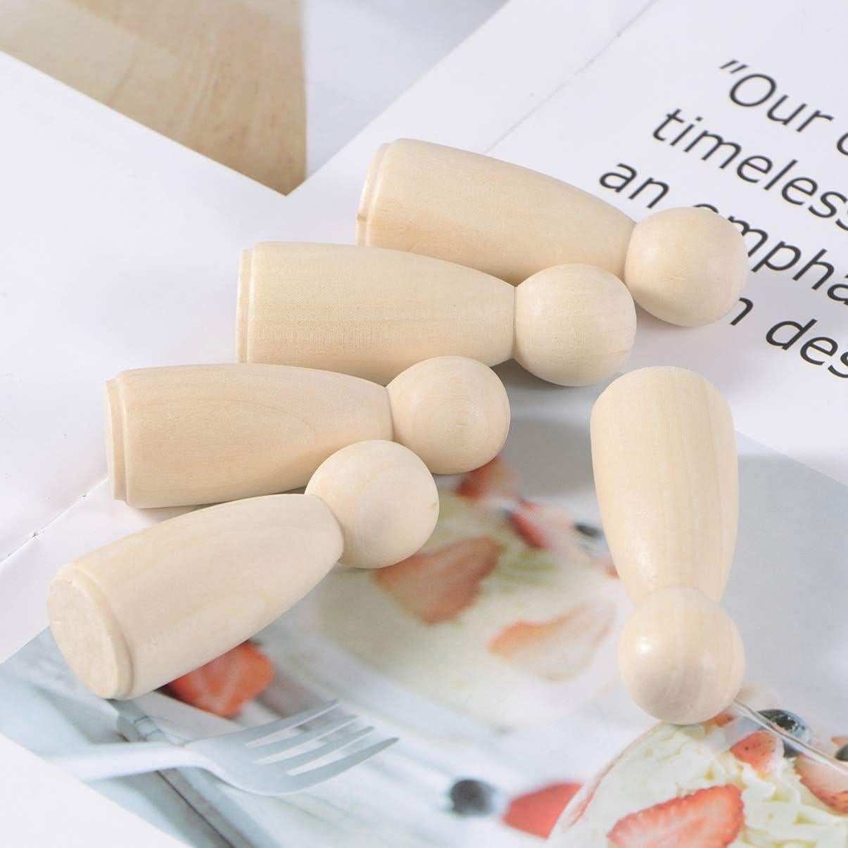 Muñecas de Madera Sin Terminar Kisangel 20 Piezas 6.5cm