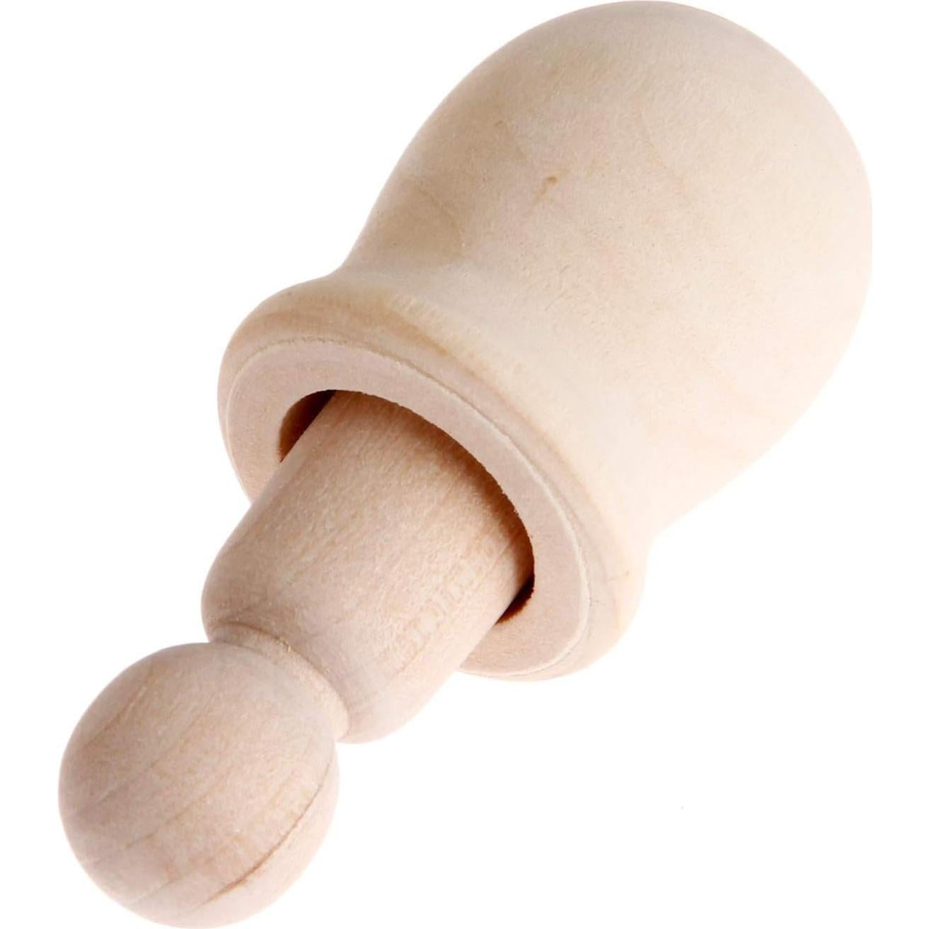 Set de 10 Muñecos de Madera sin Terminar Yetaha 68x30mm