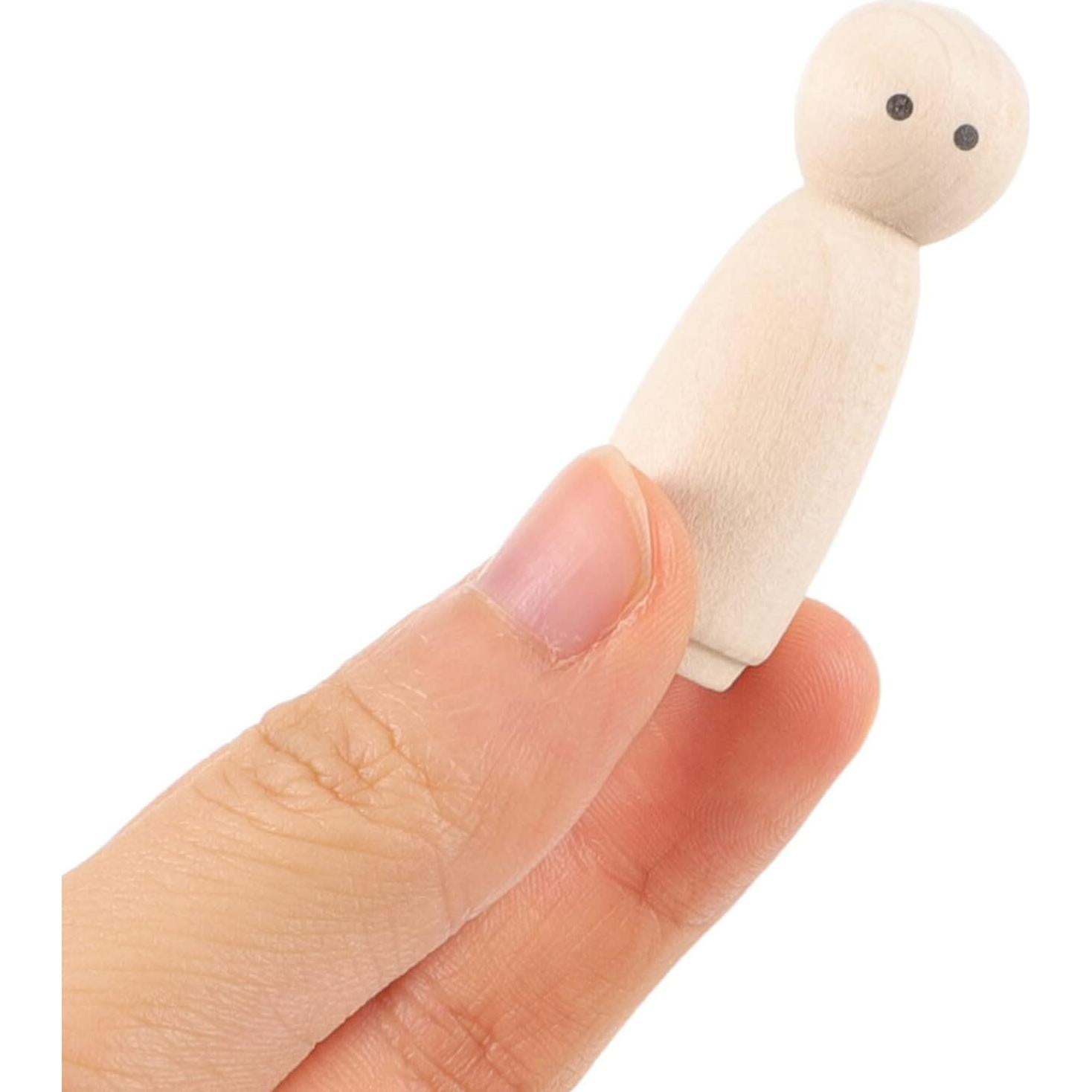 Muñecos de Madera para Pintar MAGICLULU - 10 Piezas 4.5cm