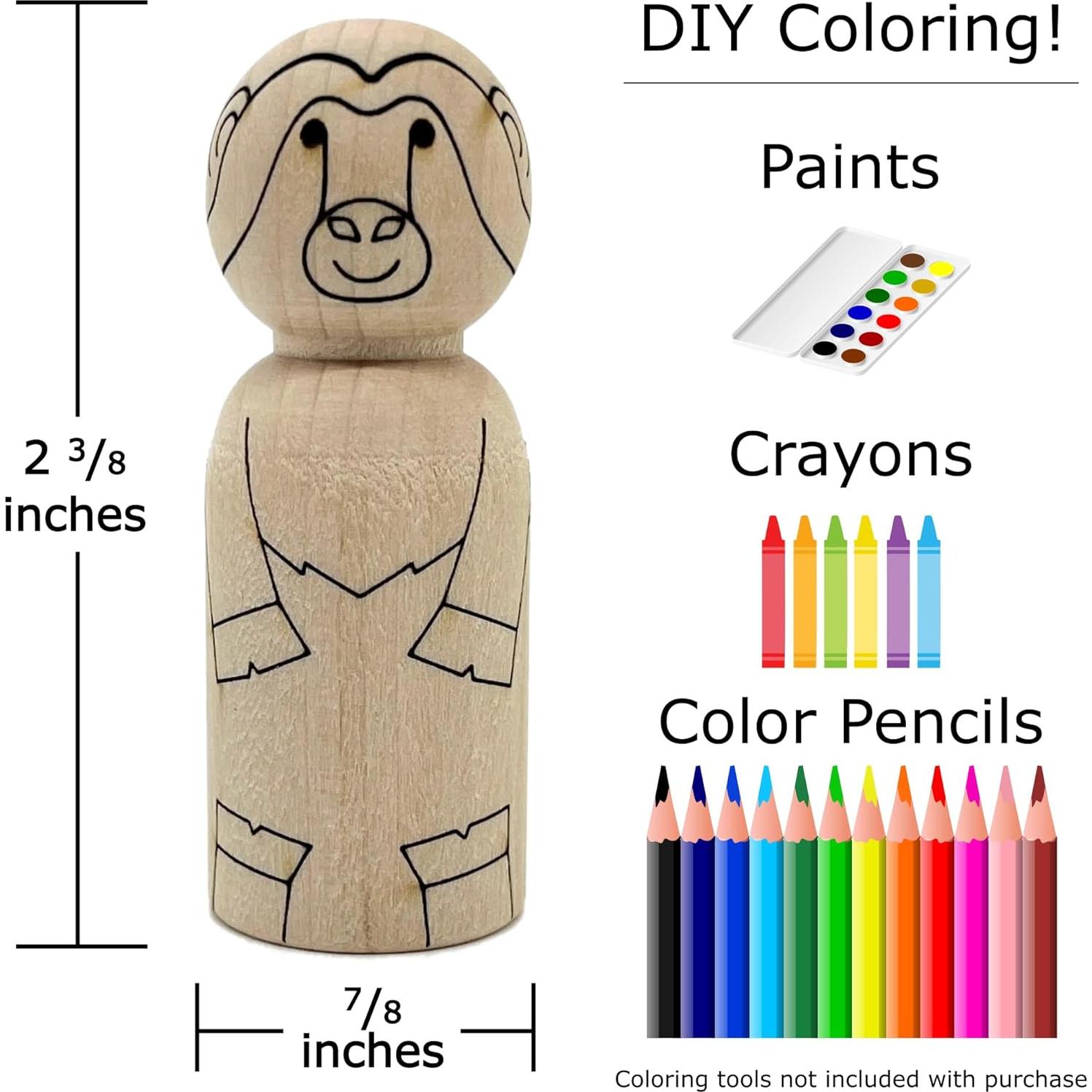 Conjunto de Muñecos de Madera Pegsies - Animales Árticos 6 cm