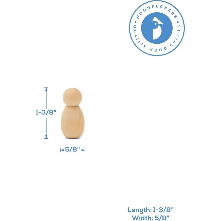 Muñecas de Clavo de Madera 35 mm y 89 mm Paquete 25+20