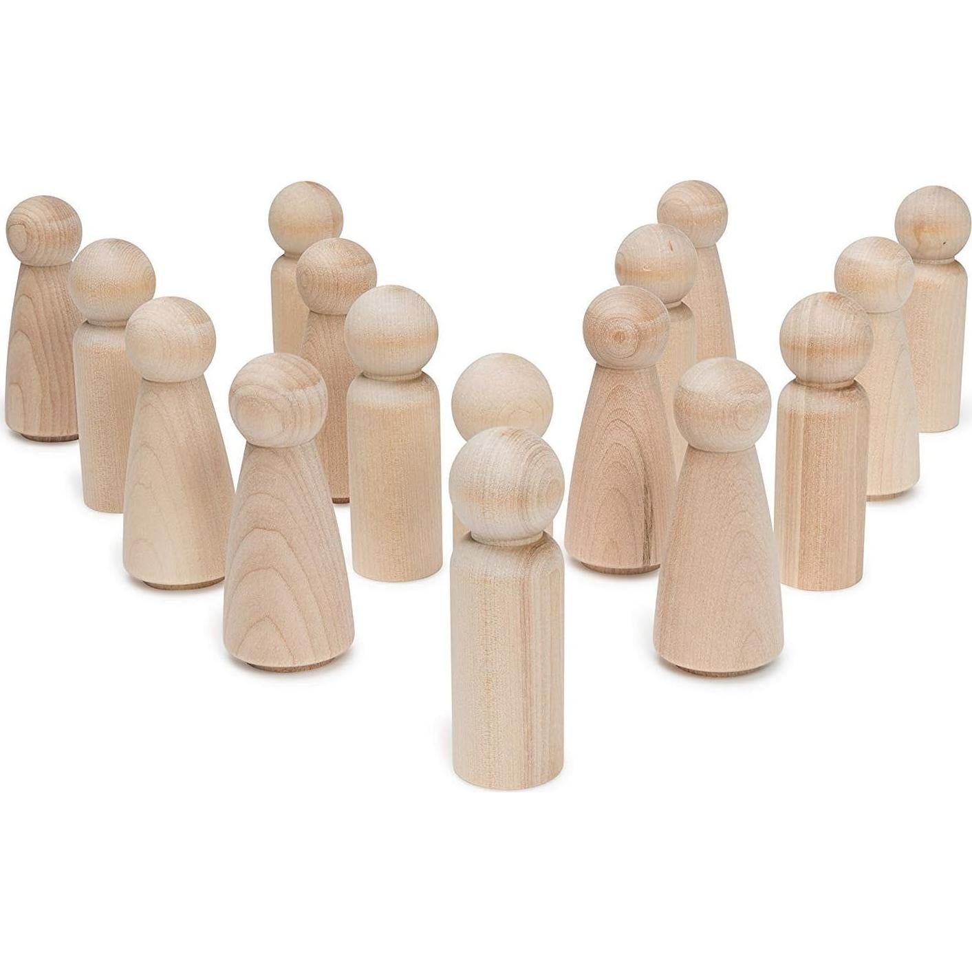 Muñecas de Clavo de Madera 35 mm y 89 mm Paquete 25+20