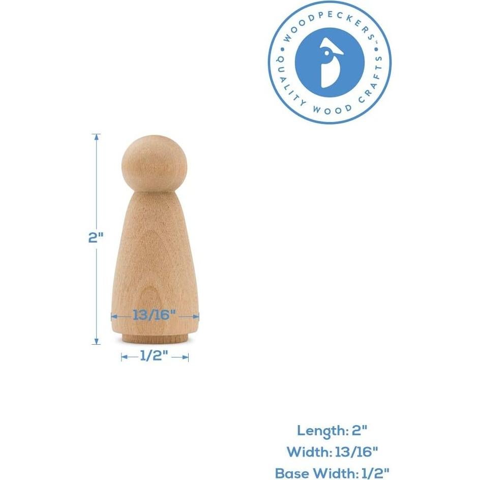 Muñecos de Madera Sin Terminar Pajaritos 35 mm Paquete 50