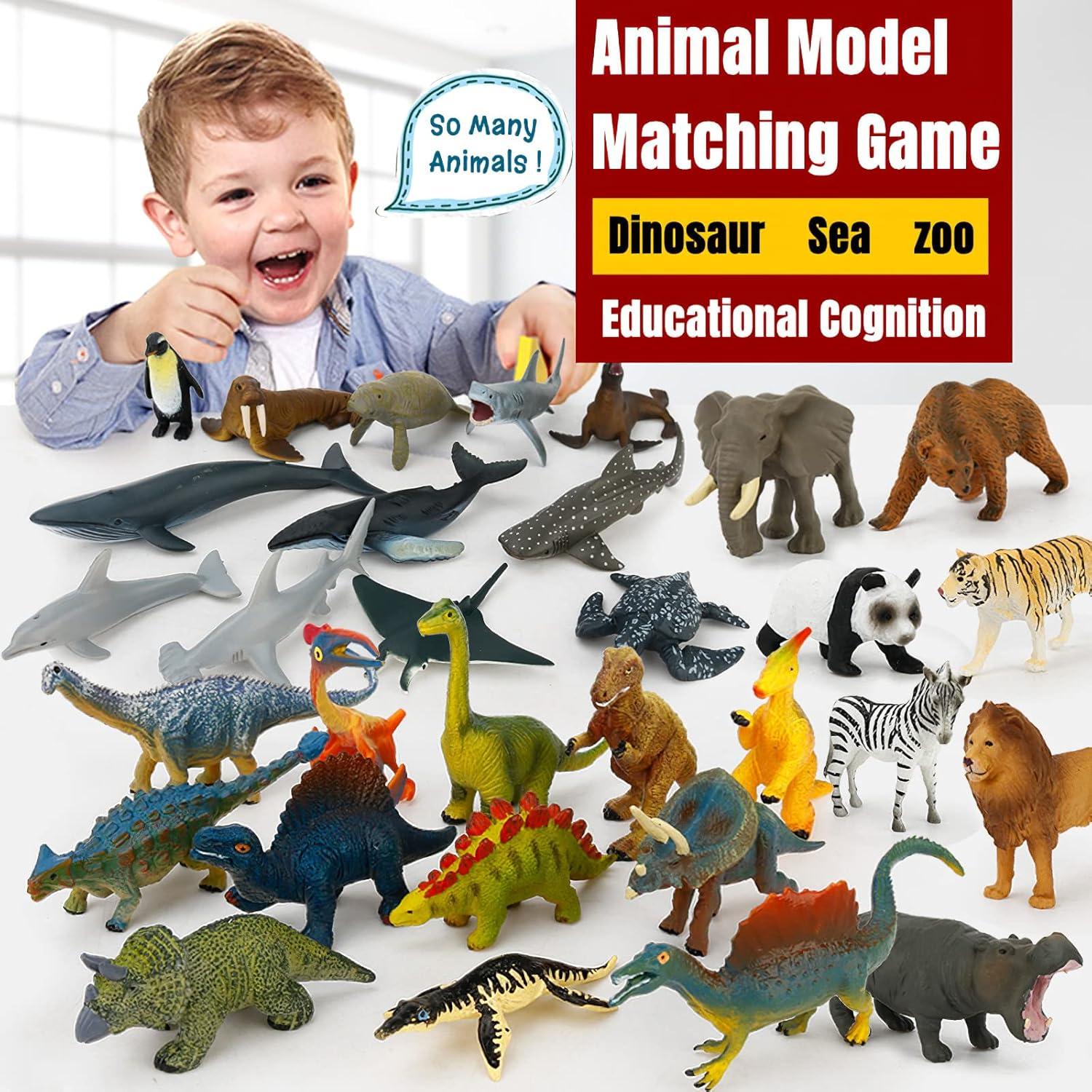 Figuras de Animales Montessori MIKNEKE 12 Piezas Realistas