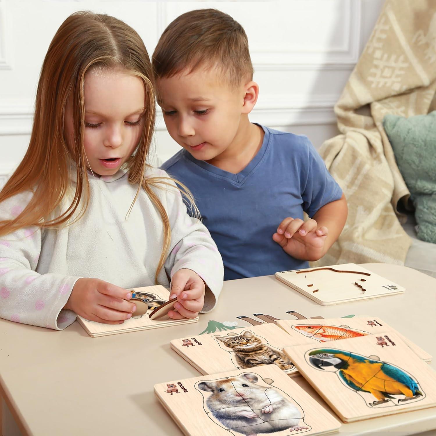 Rompecabezas de Madera QUOKKA 15x15 cm Animales y Aves