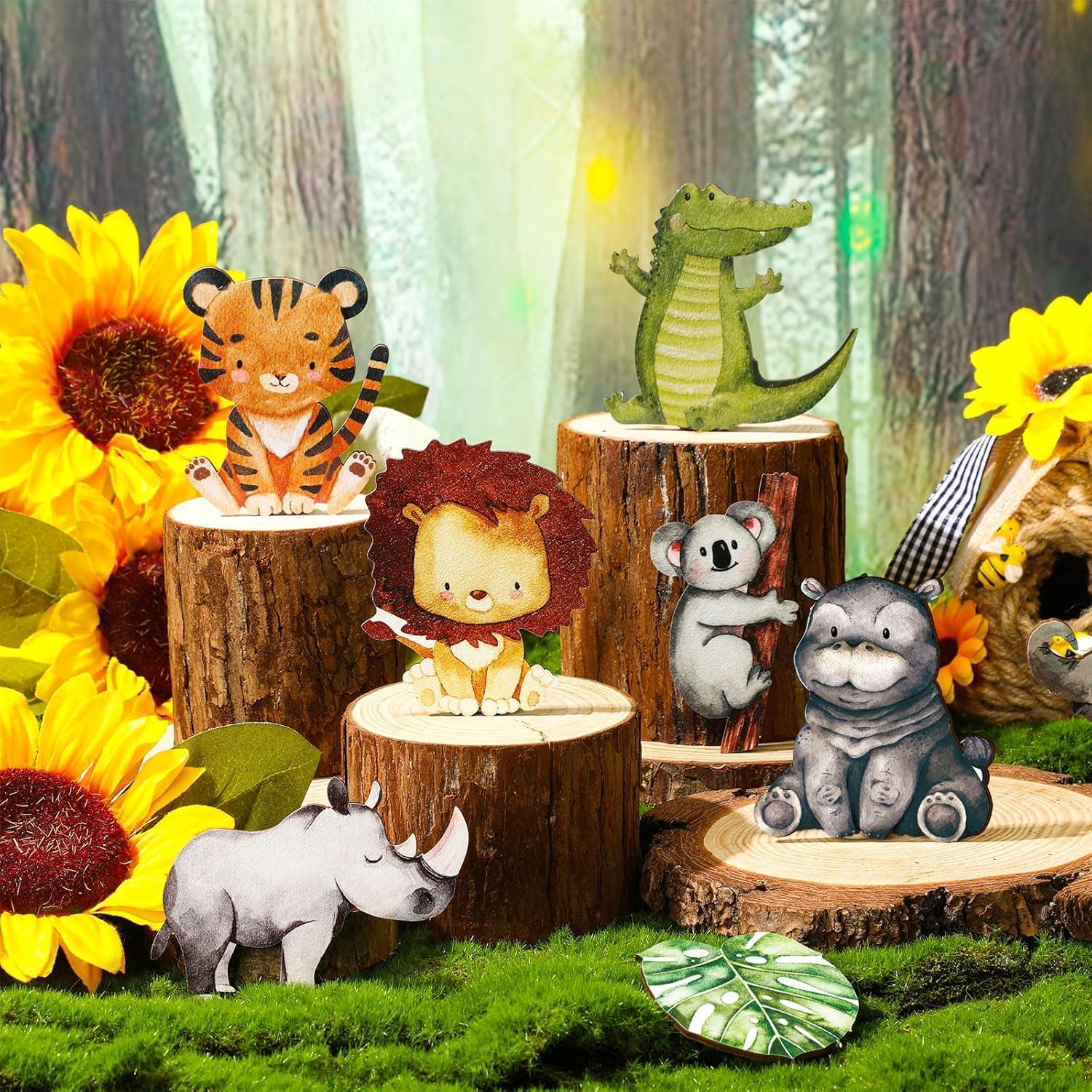 Recortes de Madera Animales del Bosque Geetery 12 Pcs