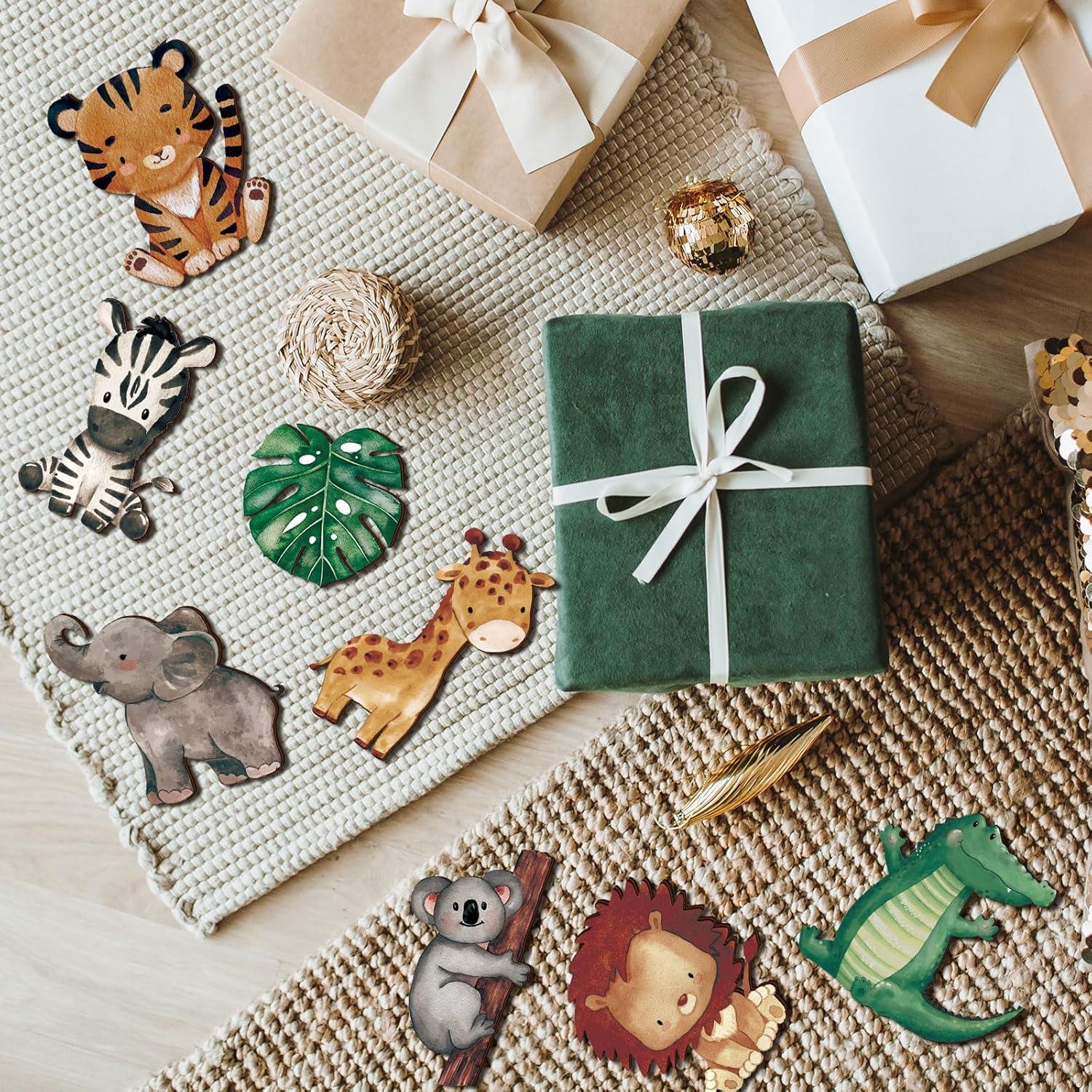 Recortes de Madera Animales del Bosque Geetery 12 Pcs