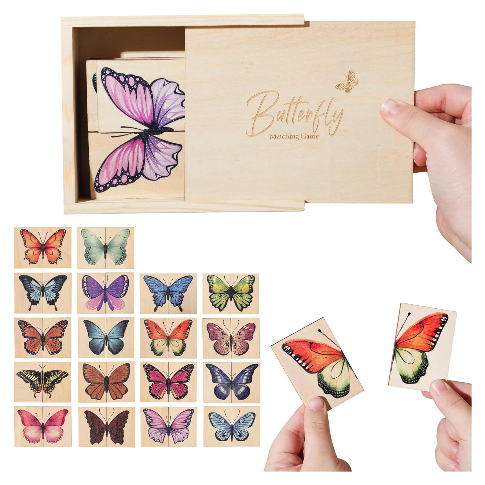 Rompecabezas de Madera Bopoobo Mariposa para Niños 3+ Años