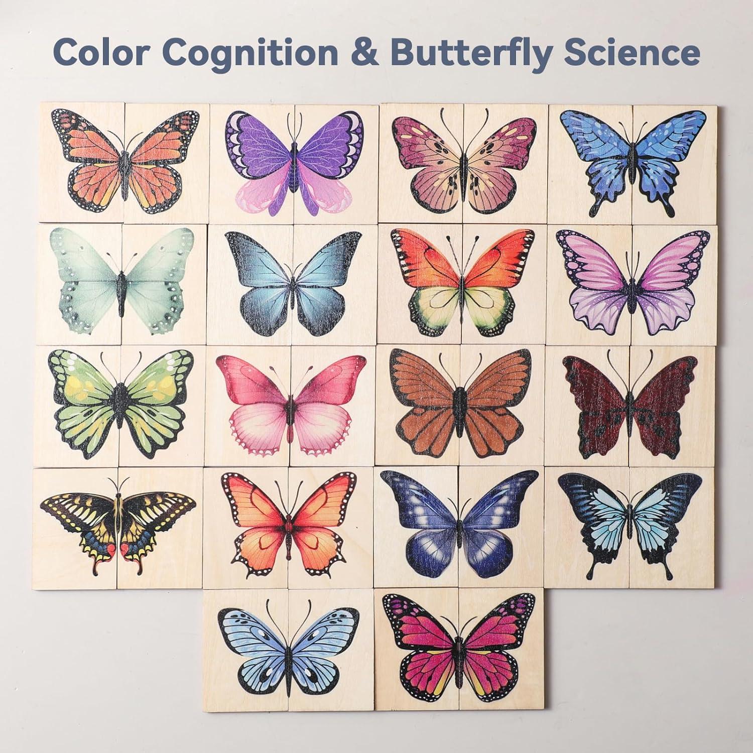 Rompecabezas de Madera Bopoobo Mariposa para Niños 3+ Años