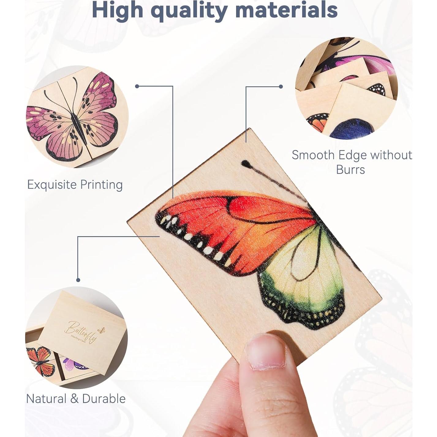 Rompecabezas de Madera Bopoobo Mariposa para Niños 3+ Años