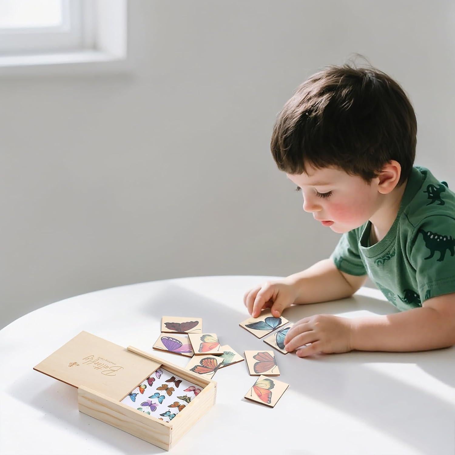 Rompecabezas de Madera Bopoobo Mariposa para Niños 3+ Años