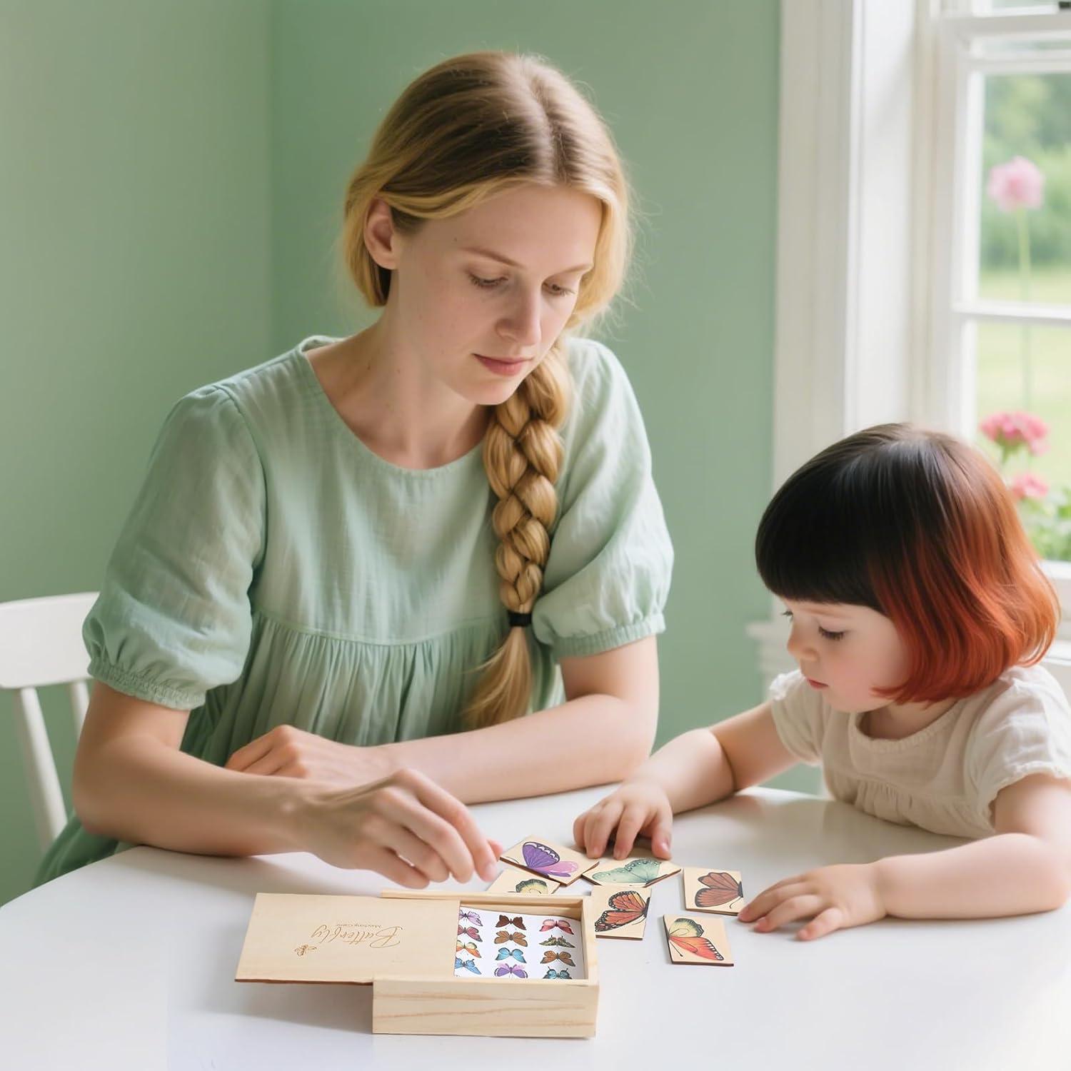 Rompecabezas de Madera Bopoobo Mariposa para Niños 3+ Años