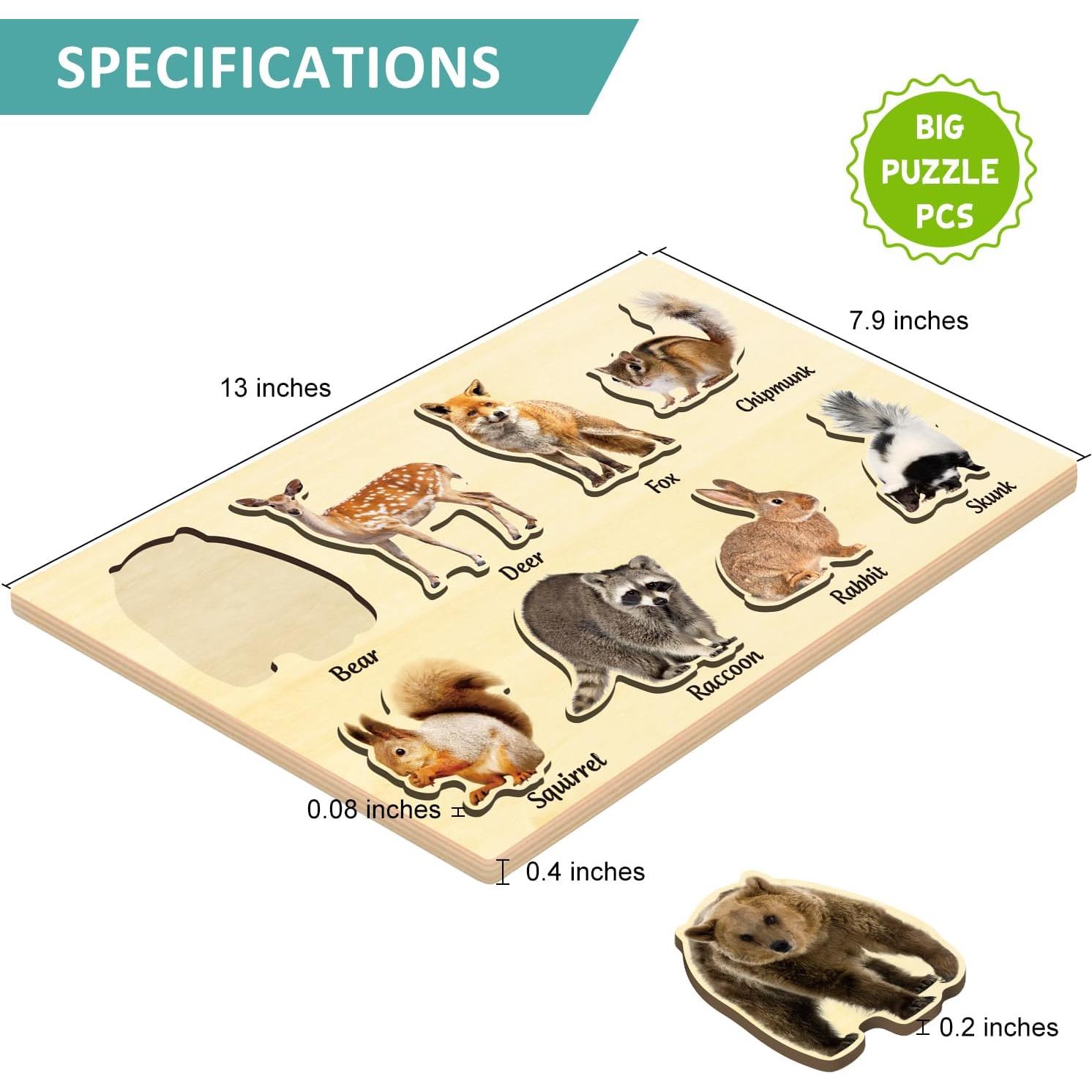 Rompecabezas de Madera MoinKidz Animales del Bosque 33x20cm