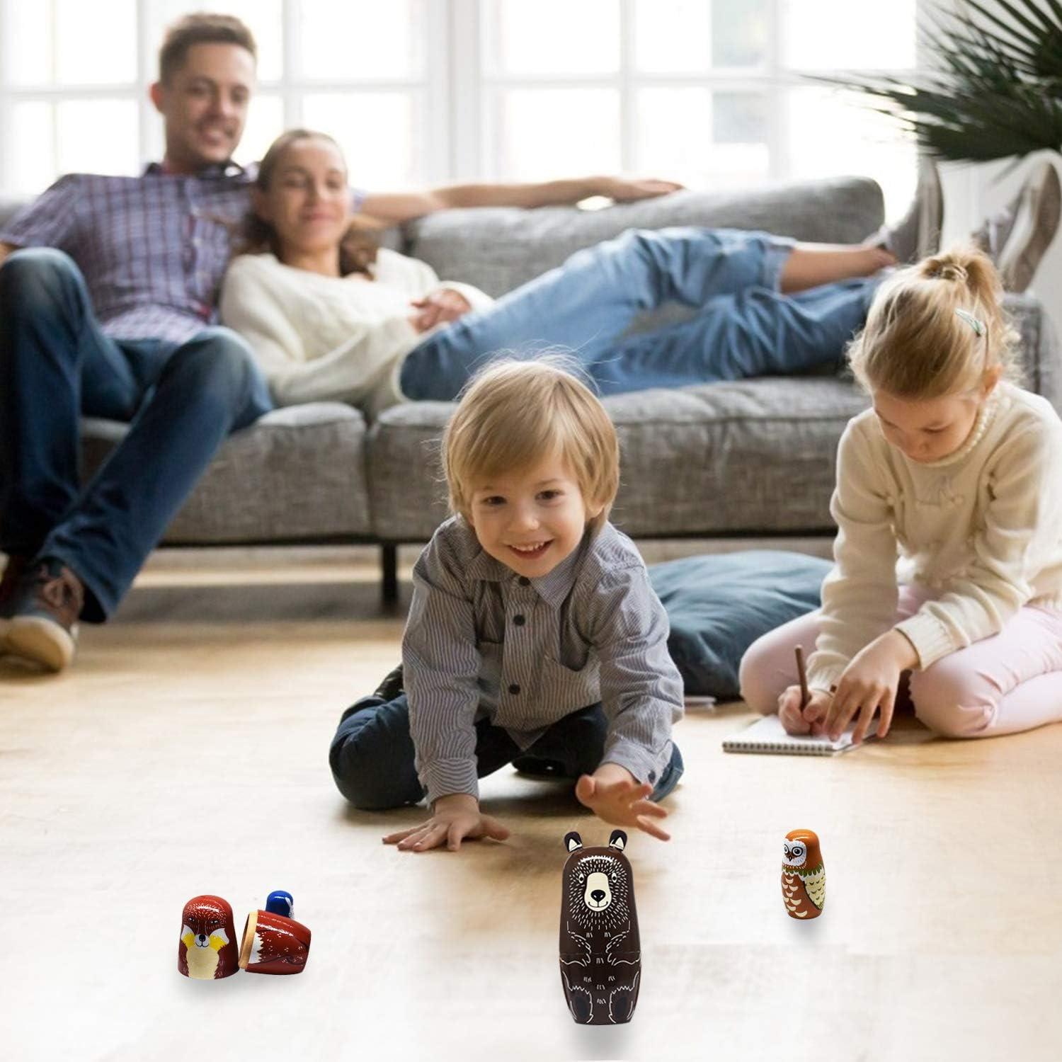 Muñecas Matryoshka Rusas de Madera Vingi - Juego de 5 Osos