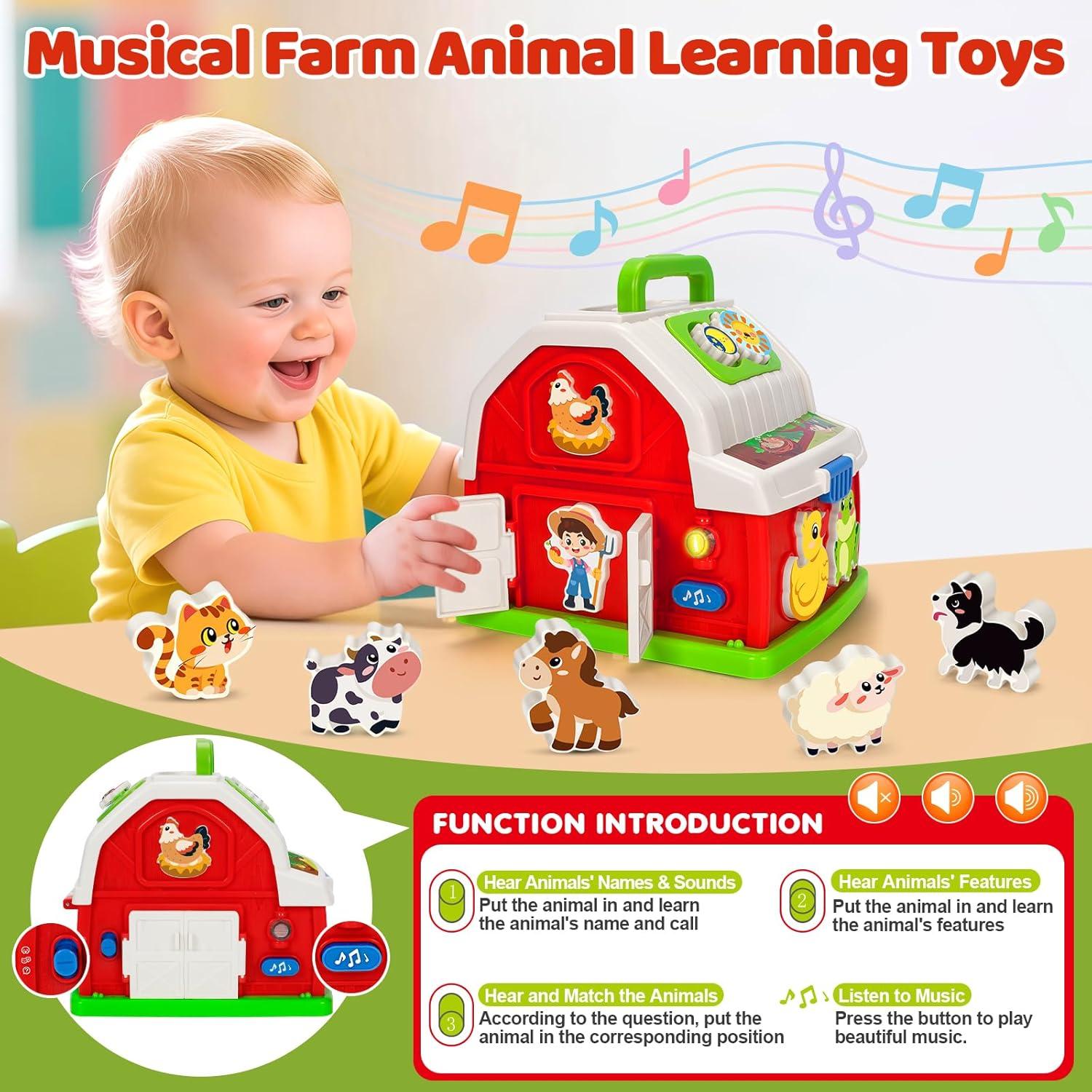 Juguete Educativo Musical de Granja KIZZYEA para Niños 1-3 Años