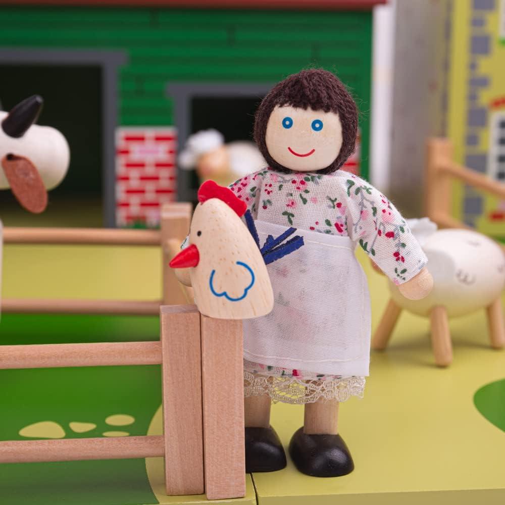 Animales de Granja de Madera Tidlo - 10 Piezas para Niños 3+