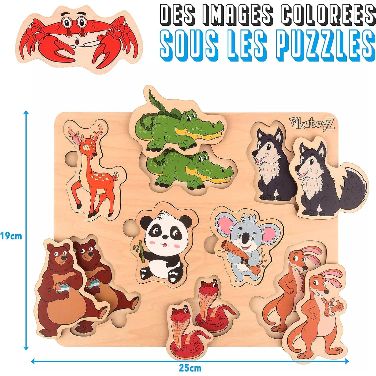 Rompecabezas de Madera PikatoyZ Animales del Bosque 8 Piezas