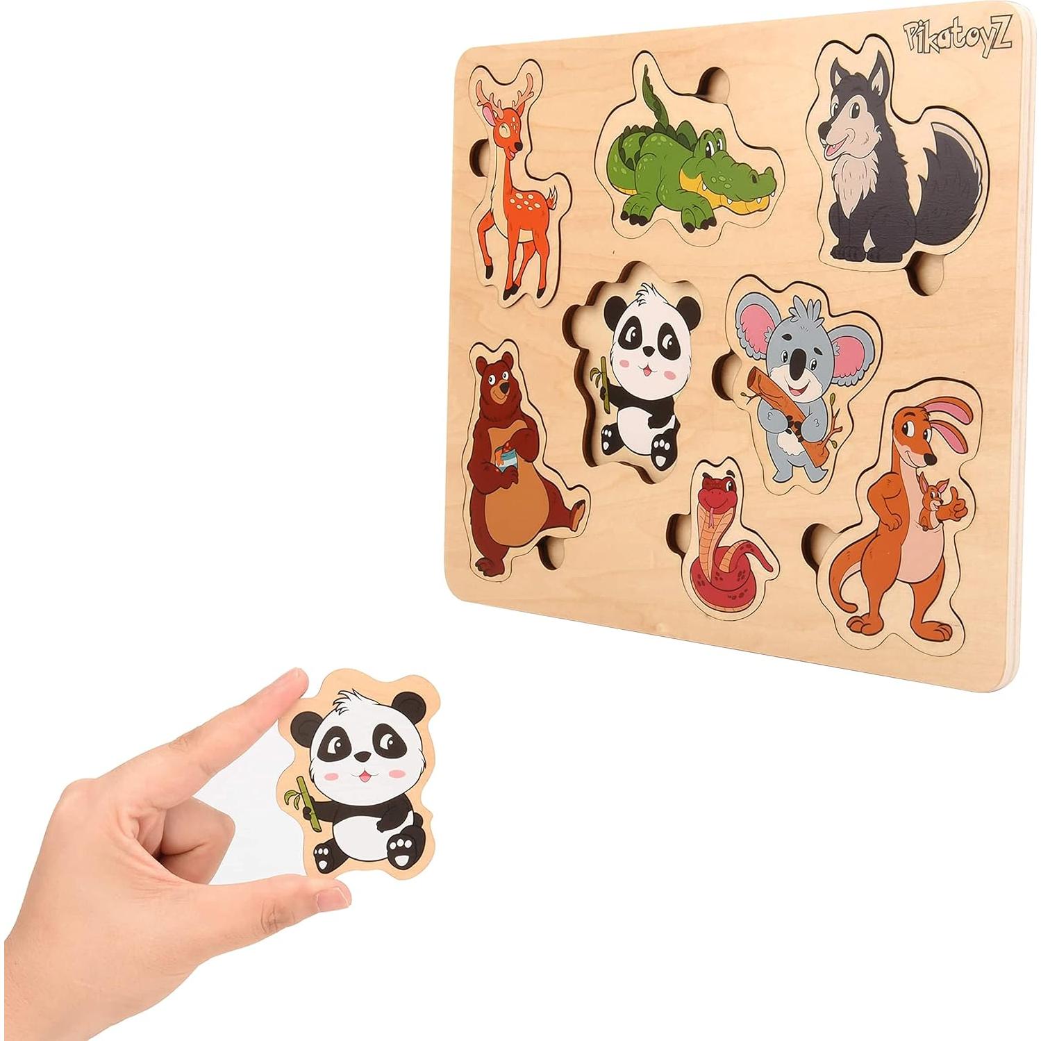 Rompecabezas de Madera PikatoyZ Animales del Bosque 8 Piezas