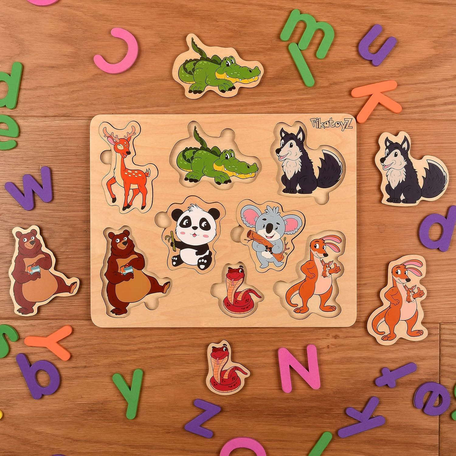 Rompecabezas de Madera PikatoyZ Animales del Bosque 8 Piezas