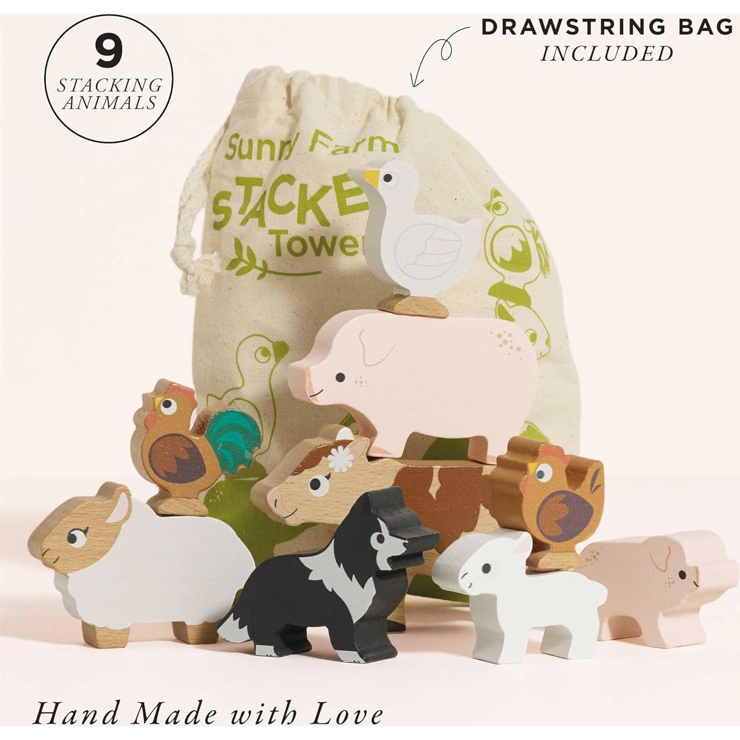 Juguete de Apilamiento Educativo Le Toy Van Granja Soleada 9 Piezas