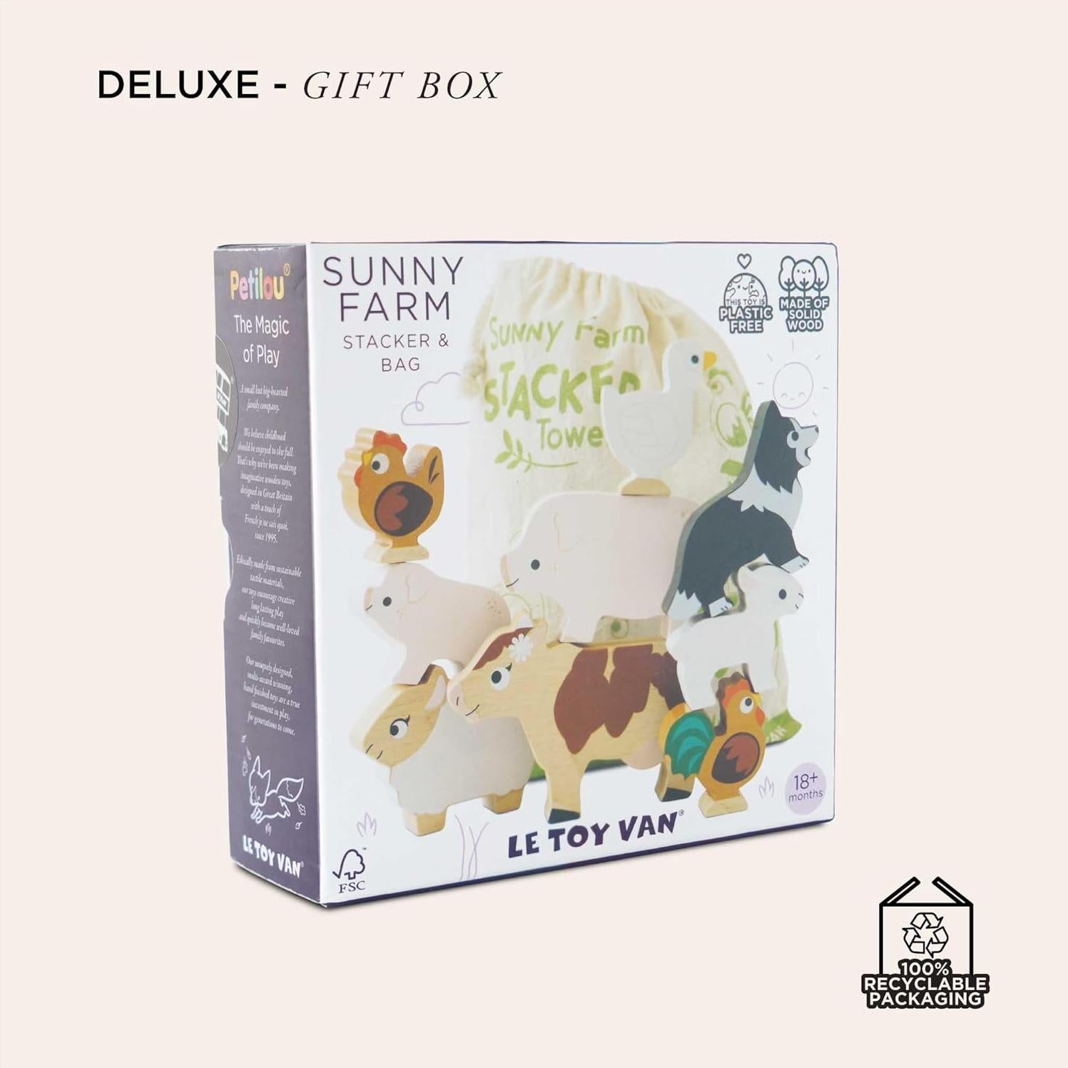 Juguete de Apilamiento Educativo Le Toy Van Granja Soleada 9 Piezas