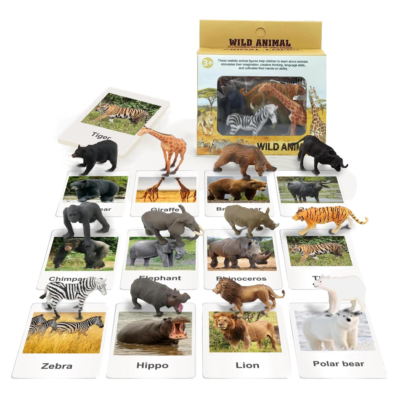 Figuras de Animales de Safari RUSON - 12 Piezas Educativas