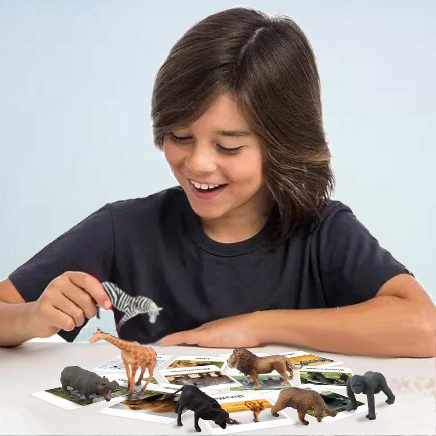 Figuras de Animales de Safari RUSON - 12 Piezas Educativas