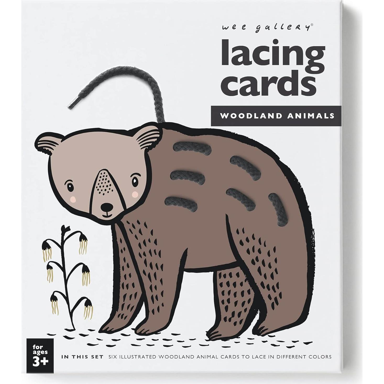 Tarjetas de Enhebrado Wee Gallery Bosque - Juguete Educativo 3+