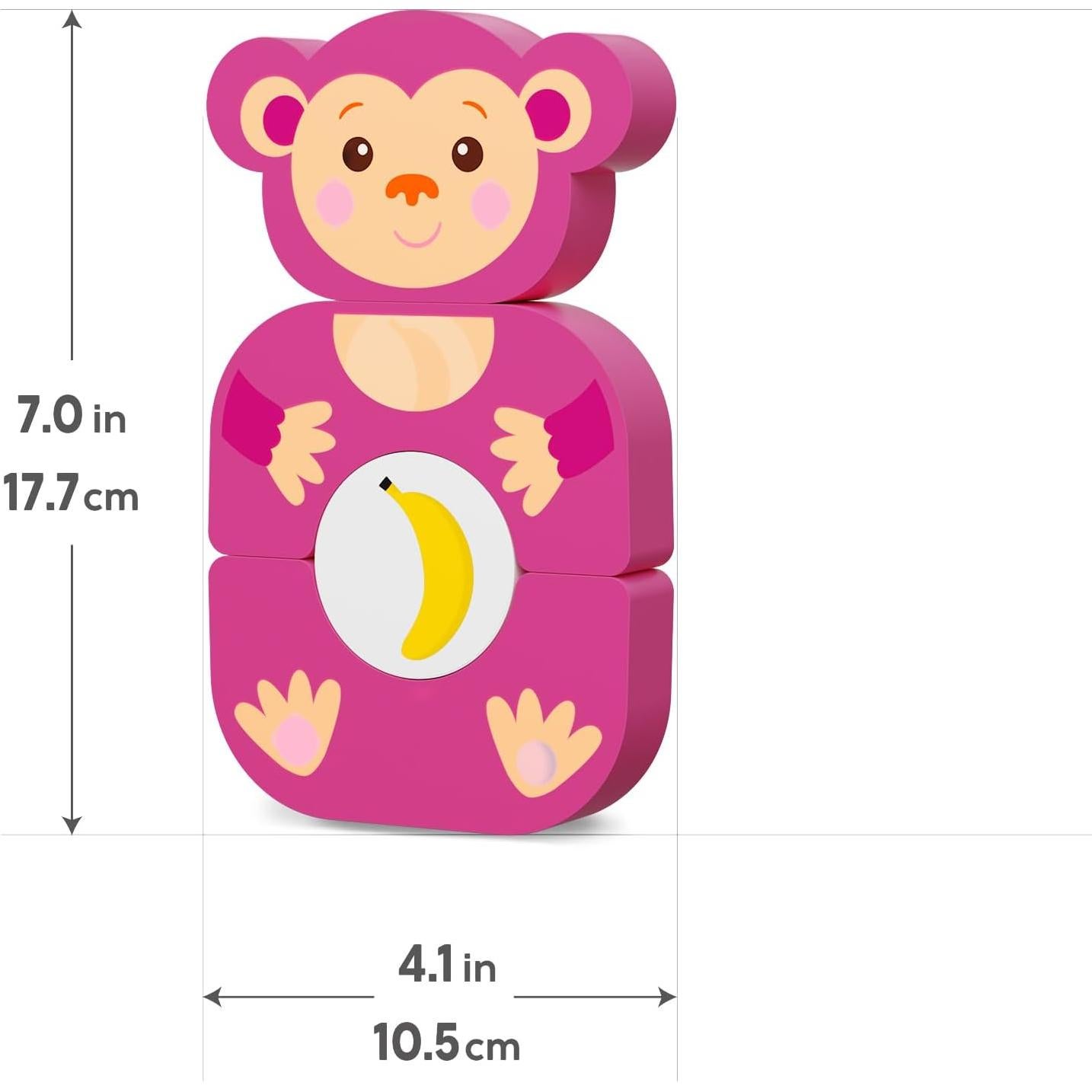 Bloques de Madera Kids Hits Mono y Amigos - Set 10 Piezas