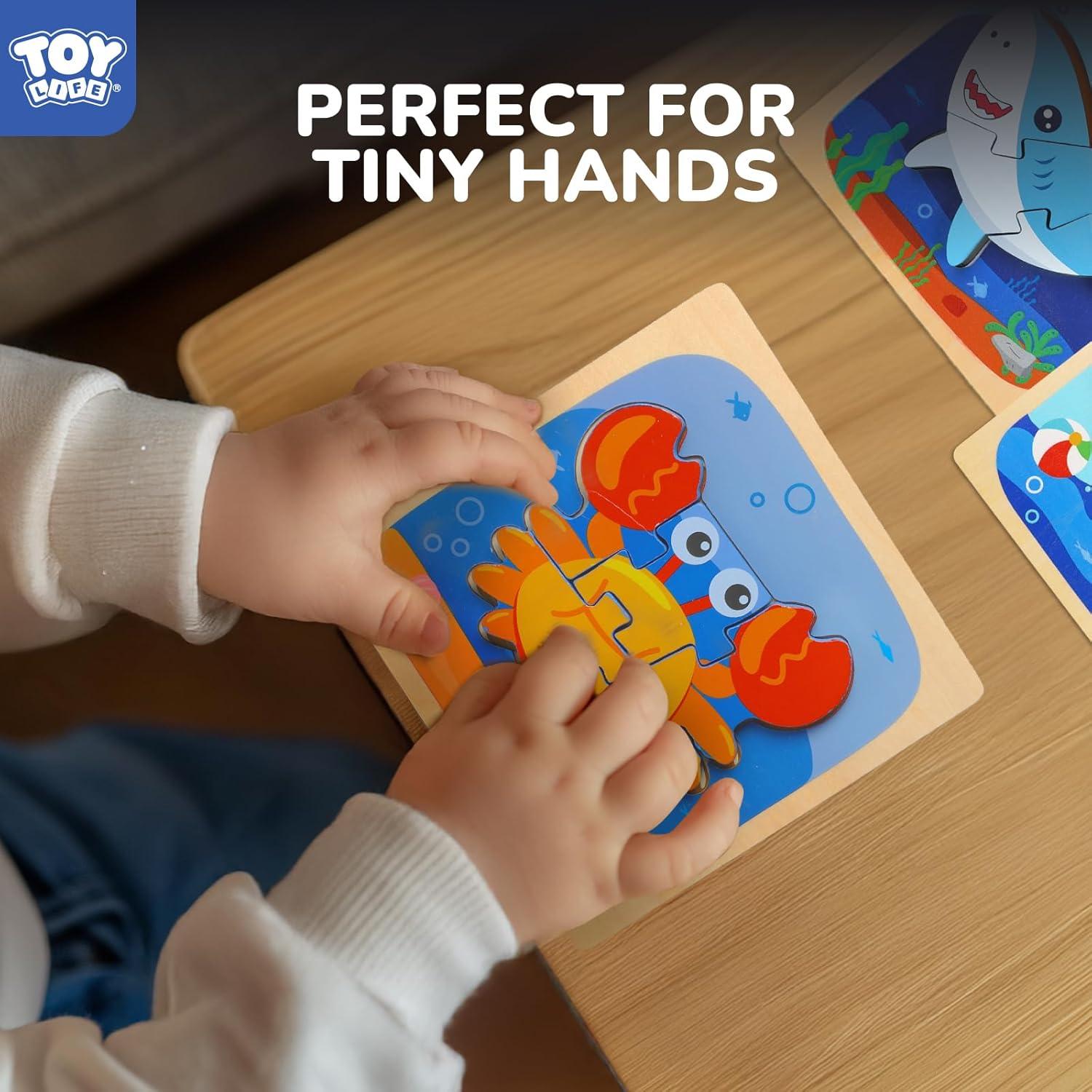 Rompecabezas de Madera TOY Life Animales Marinos 8 Piezas