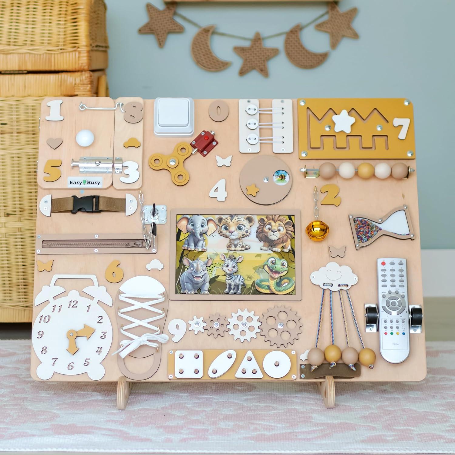 Tablero Ocupado Safari Magnético EasyBusy4kids - 49.8x59.9cm