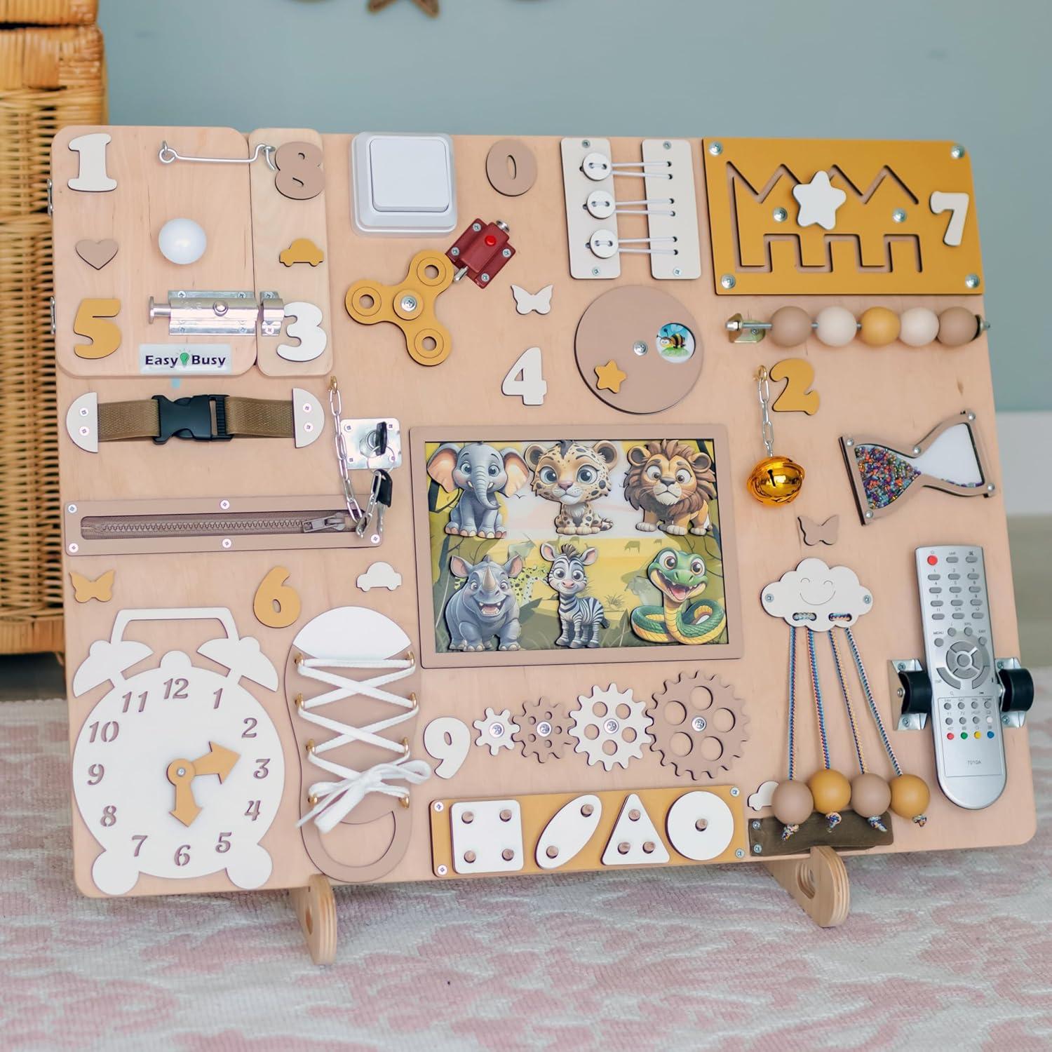 Tablero Ocupado Safari Magnético EasyBusy4kids - 49.8x59.9cm