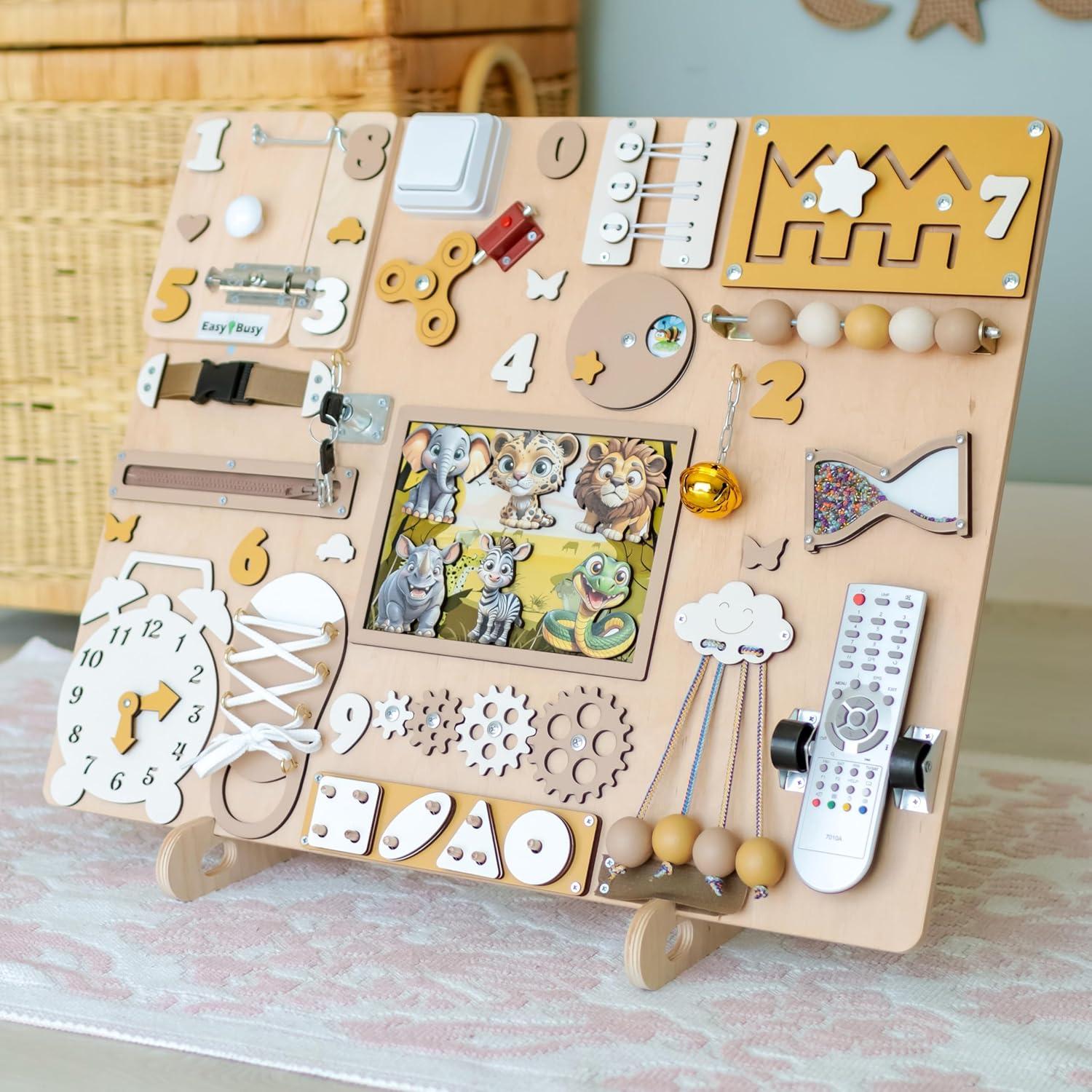 Tablero Ocupado Safari Magnético EasyBusy4kids - 49.8x59.9cm