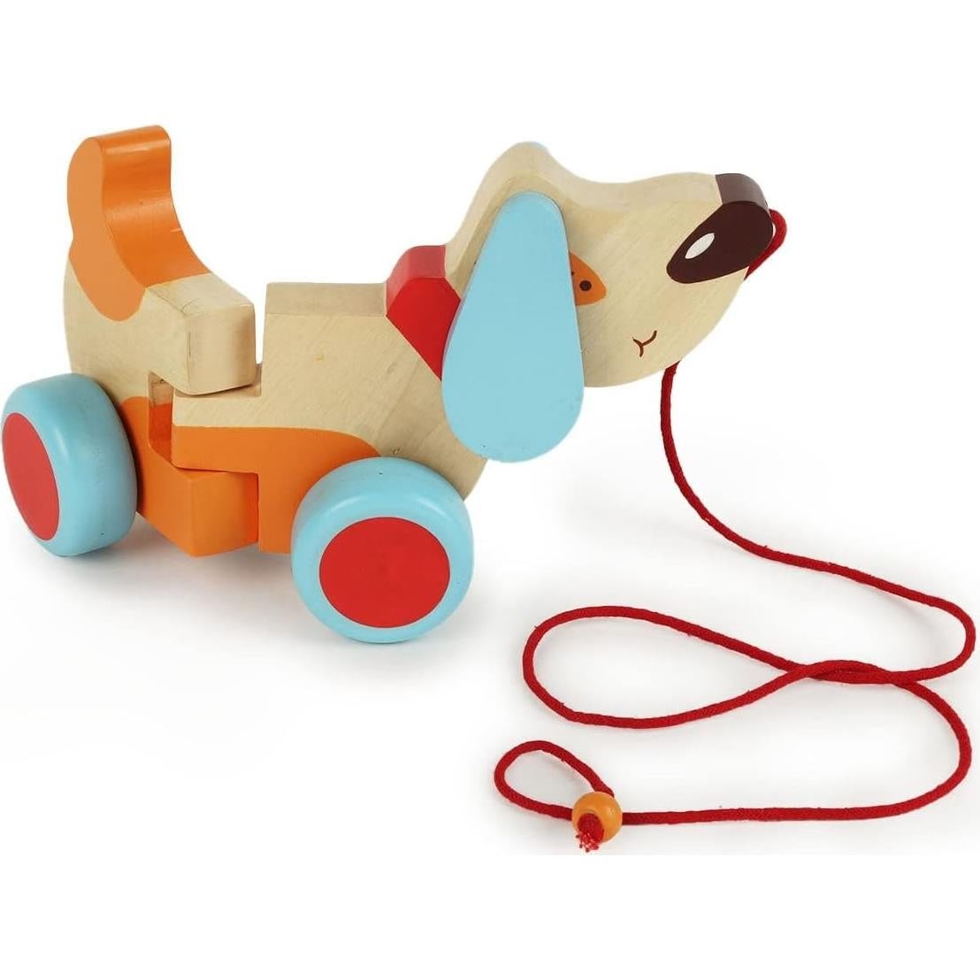 Juguete de Tirar de Madera Shumee Perrito Bruno 29x15x4 cm