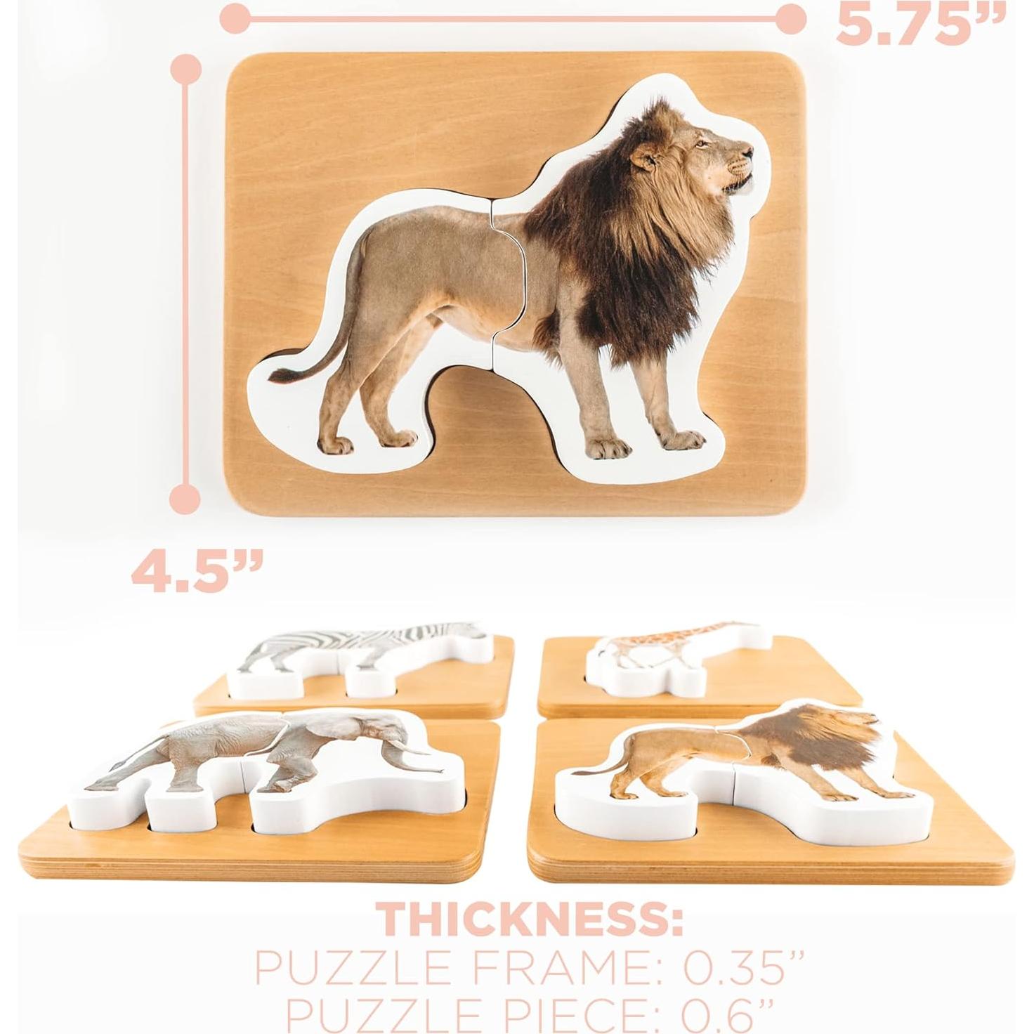 Paquete de Rompecabezas Montessori y Yo - Safari 4-en-1