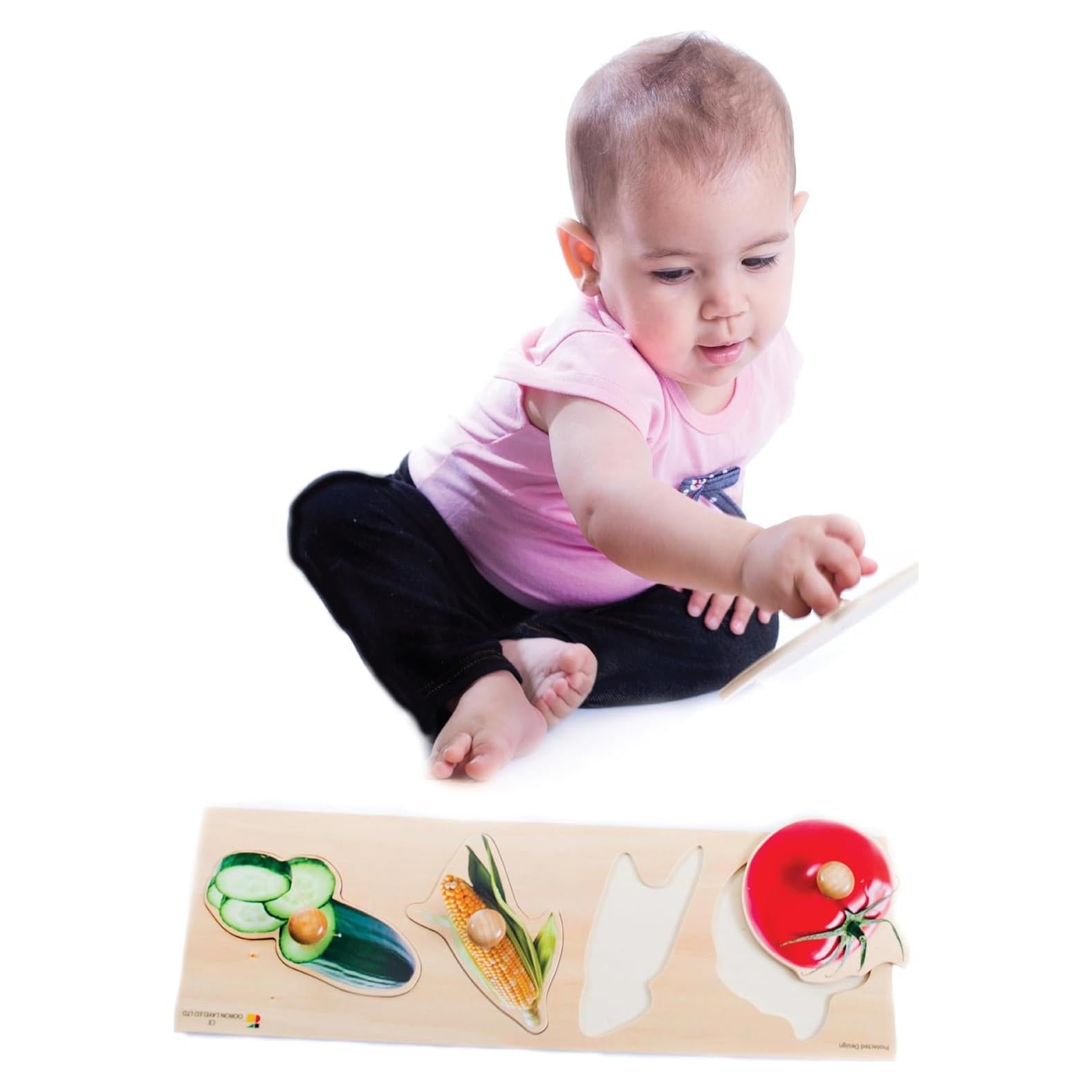 Rompecabezas de Madera Gigante Edushape Verduras 4 Piezas