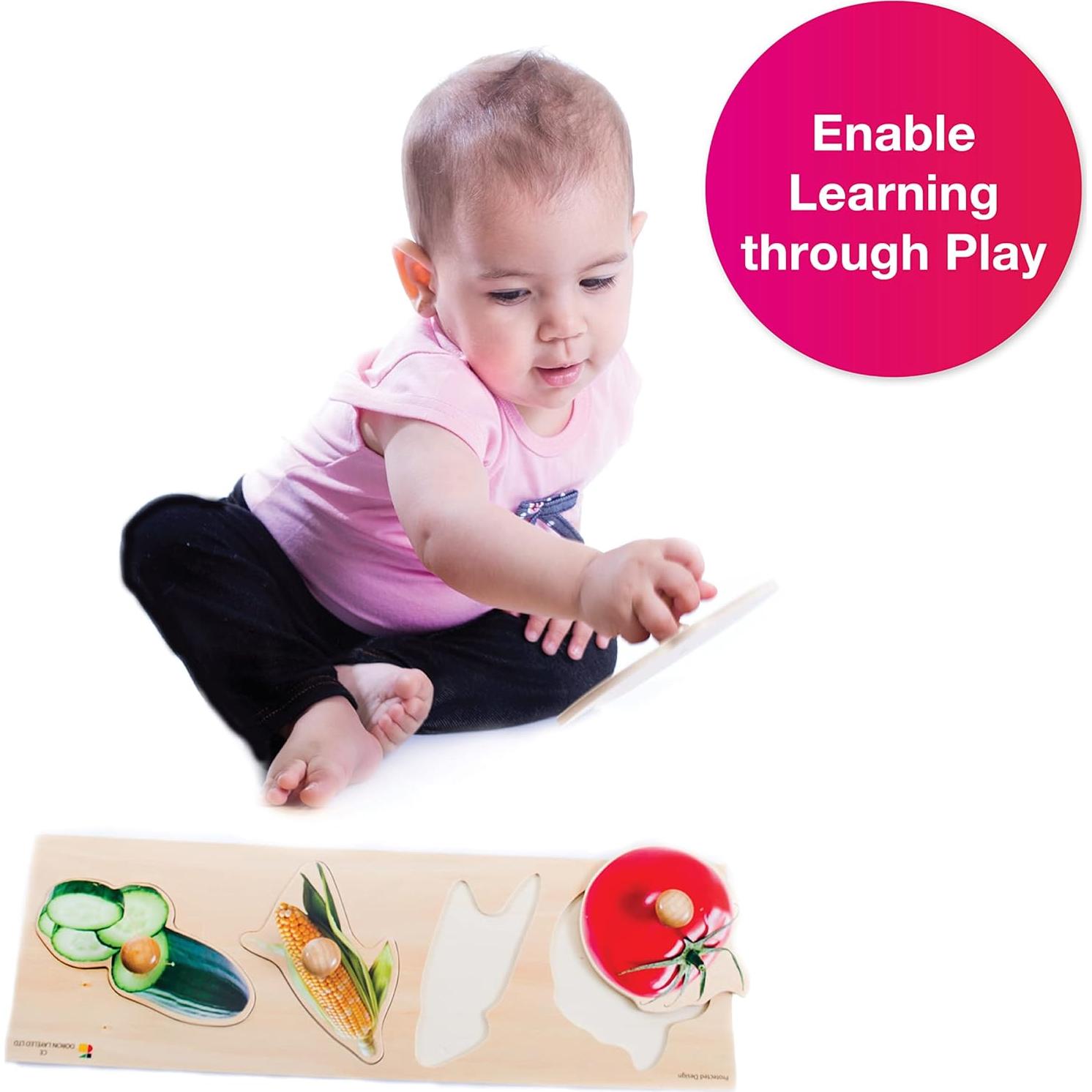 Rompecabezas de Madera Gigante Edushape Verduras 4 Piezas