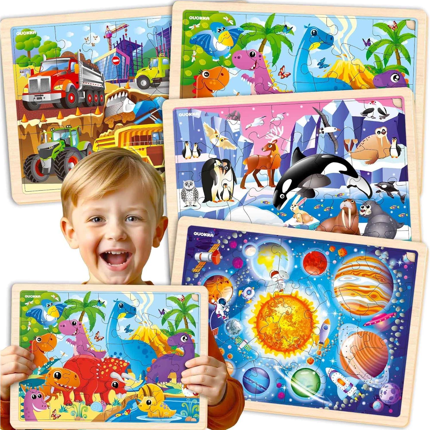 Multipack de 8 Rompecabezas de Madera Quokka para Niños