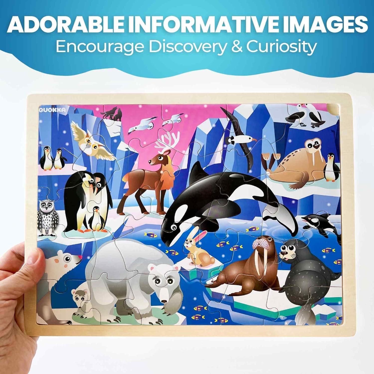 Multipack de 8 Rompecabezas de Madera Quokka para Niños